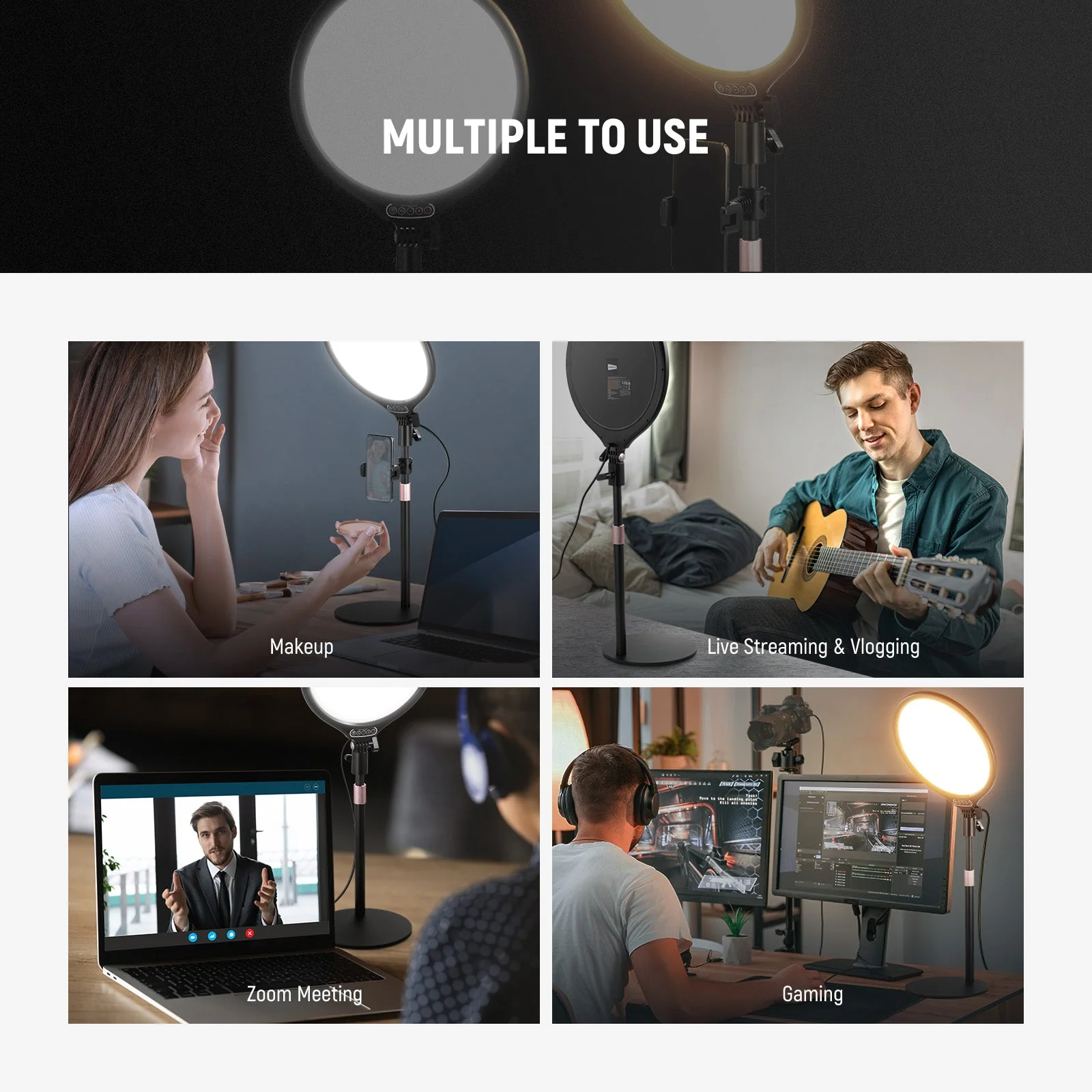 NEEWER BASICS R10 10.5" Desktop Ring Light - Image 7