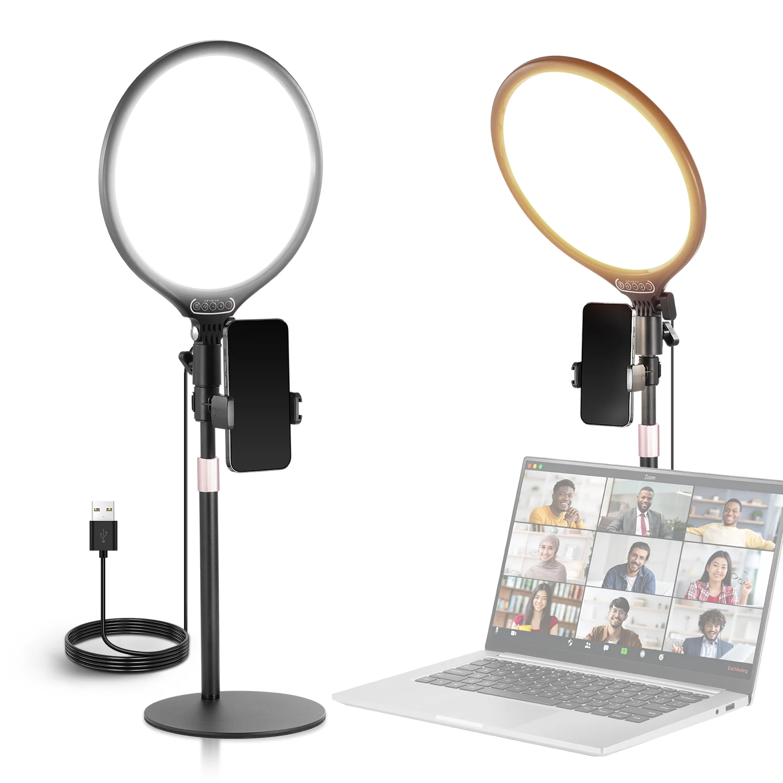 NEEWER BASICS R10 10.5" Desktop Ring Light - Image 9