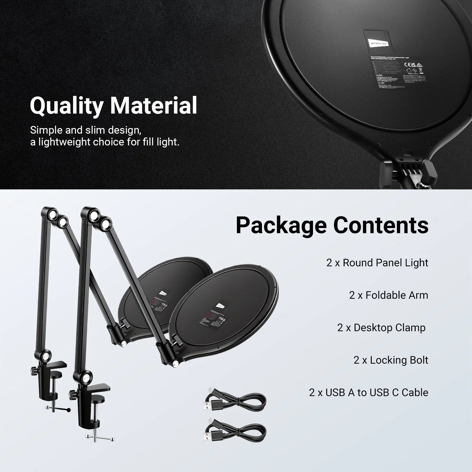 NEEWER BASICS R10 10.5" Streaming Key Lighting - Image 17