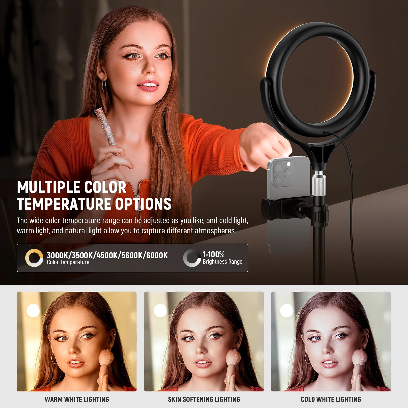 NEEWER BASICS RL7B 7" Desk Ring Light - Image 3