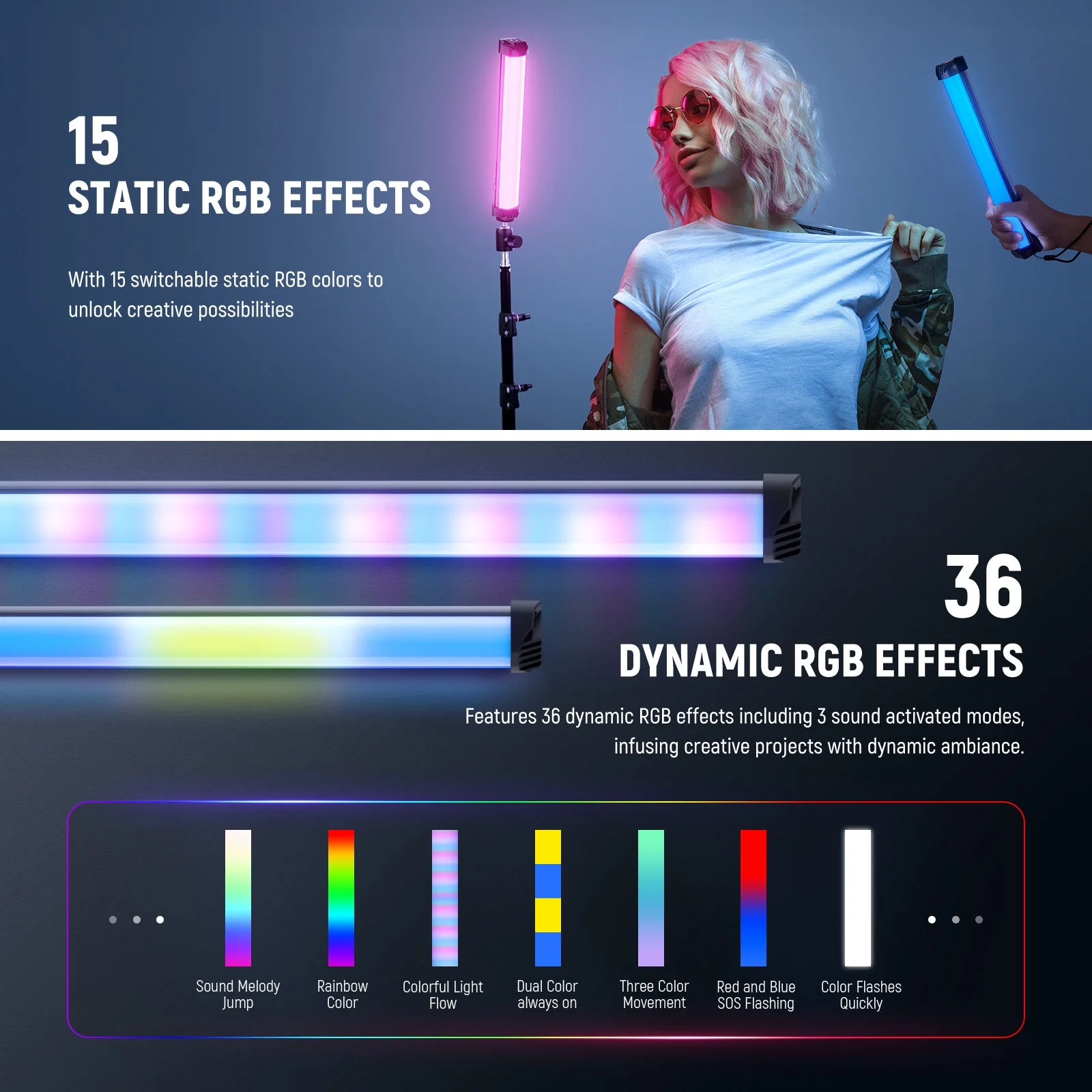 NEEWER BASICS SL30 12" Magnetic Handheld RGB Light Wand - Image 4