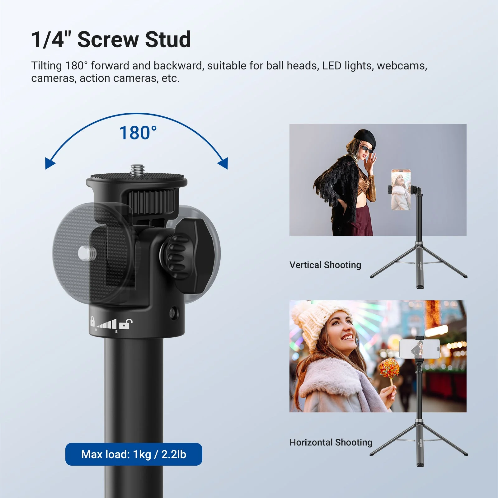 NEEWER BASICS ST012 197cm Rolling Light Stand - Image 4