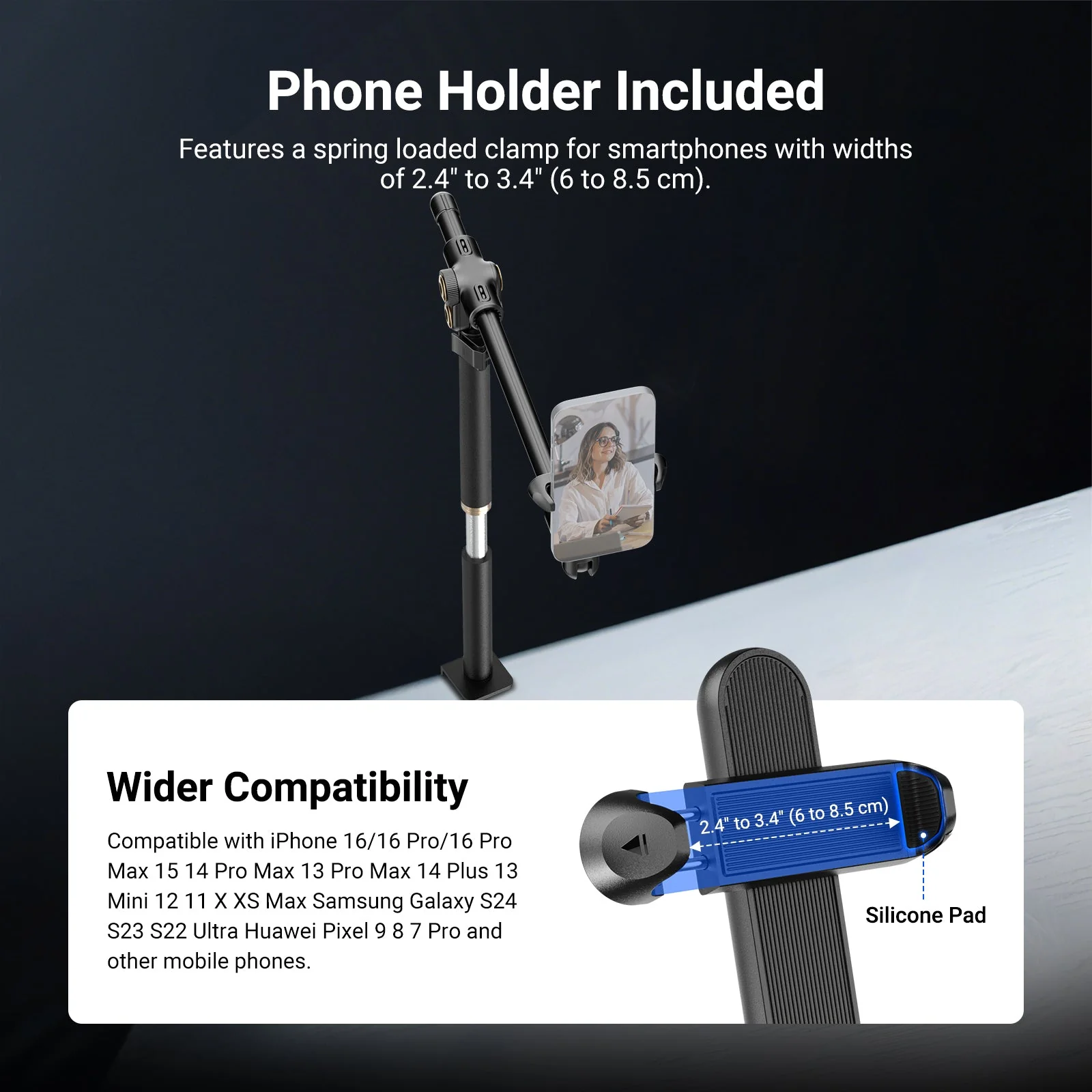 NEEWER BASICS ST013 Overhead Phone Mount Holder Stand - Image 4