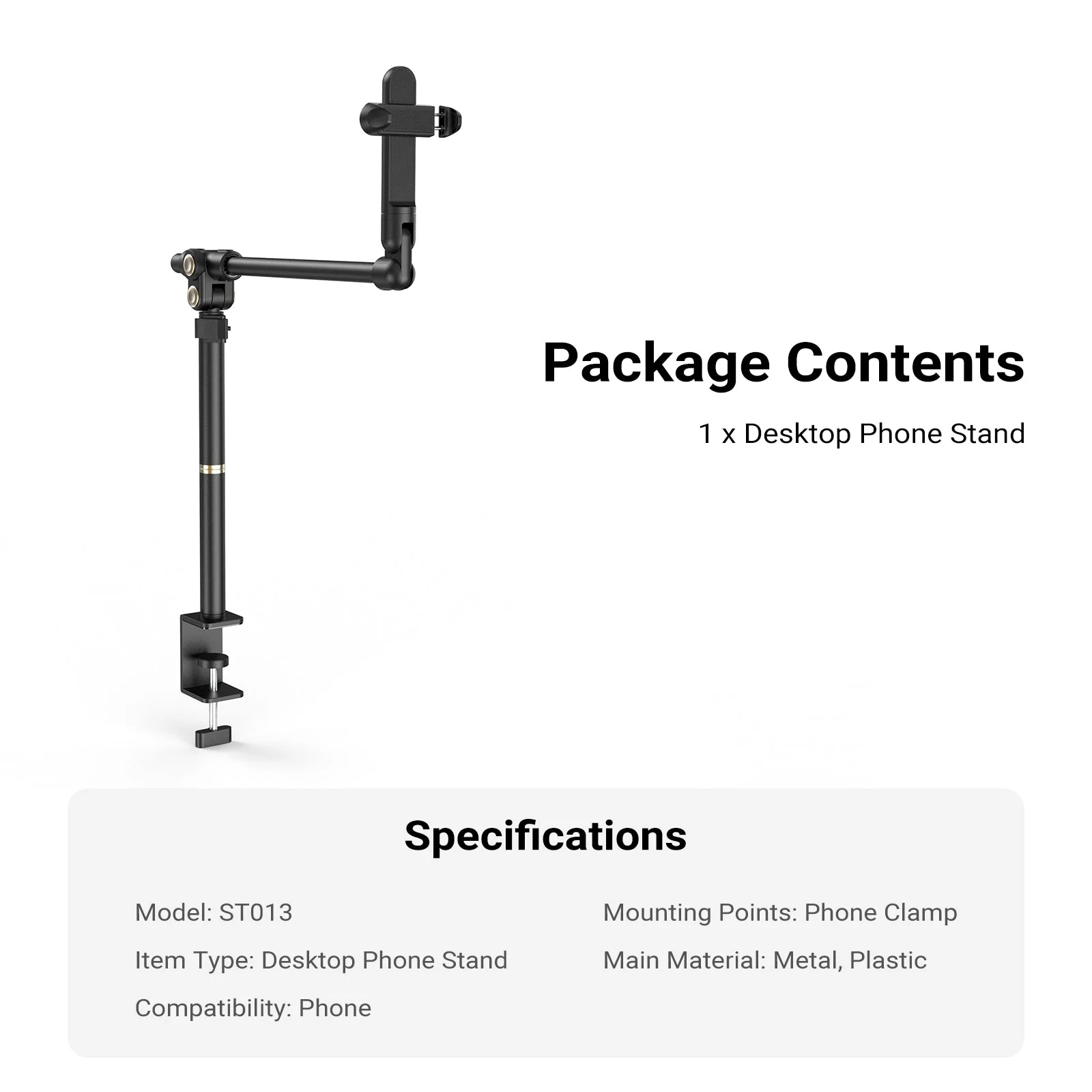 NEEWER BASICS ST013 Overhead Phone Mount Holder Stand - Image 7