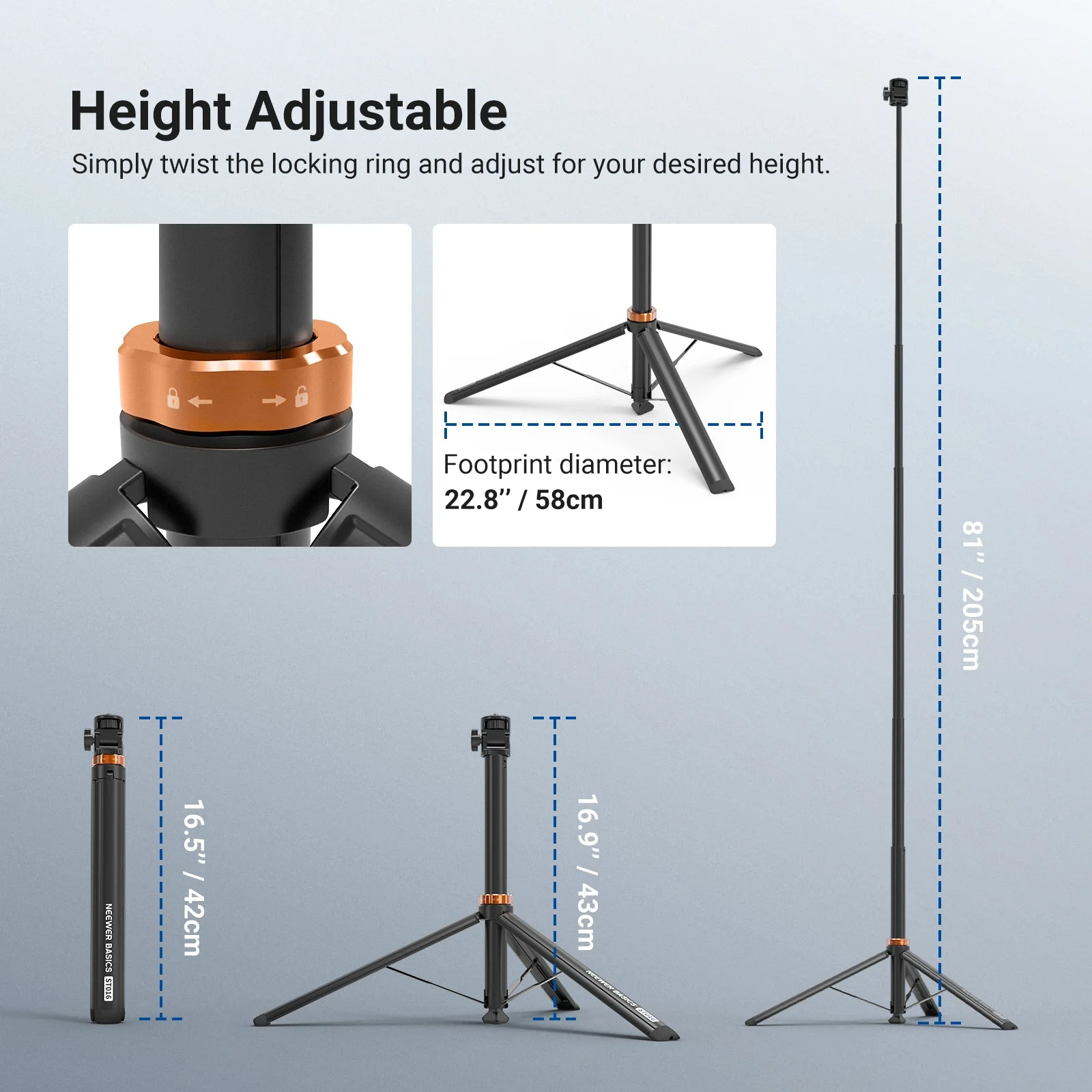 NEEWER BASICS ST016 One Touch Quick Assembly Light Stand - Image 6