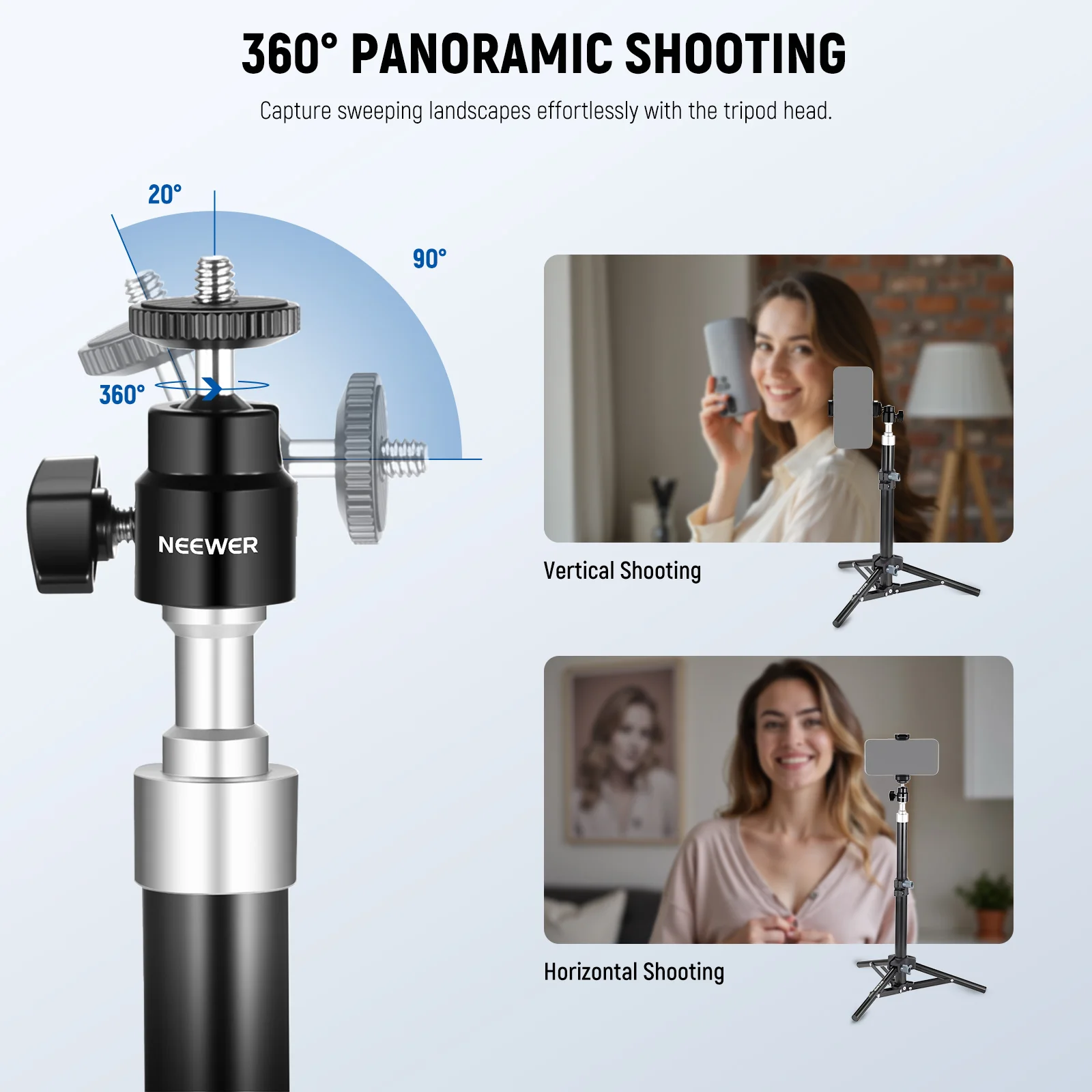 NEEWER BASICS ST45B Adjustable Desk Tripod Stand - Image 2