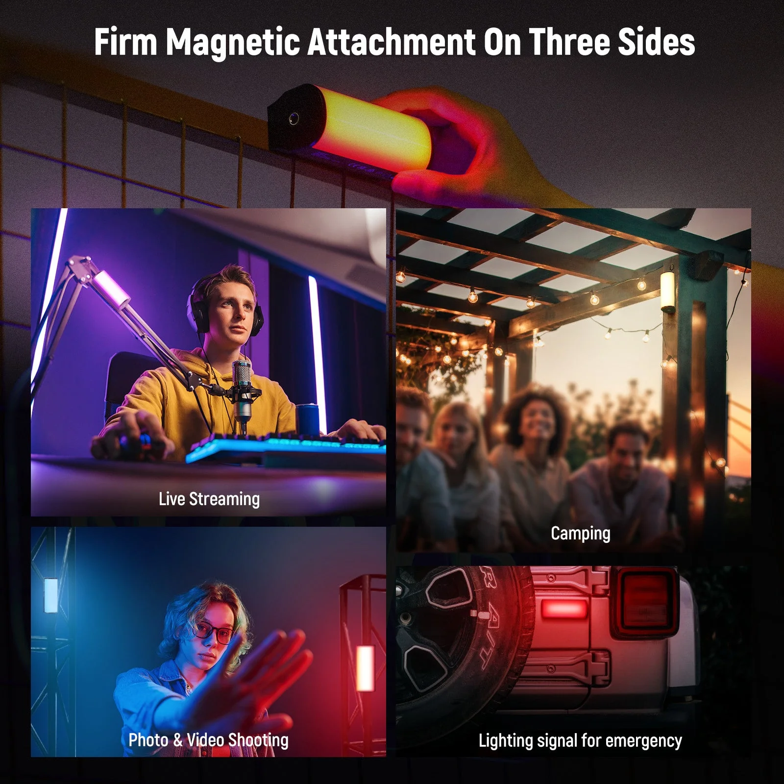 NEEWER BASICS TL96RGB Magnetic Handheld Light Wand with Desk Tripod - Image 4