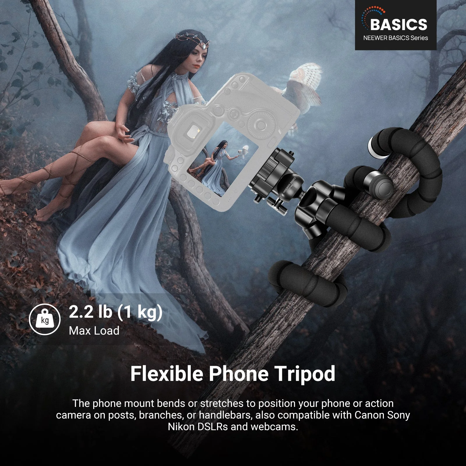 NEEWER BASICS TP001 Flexible Phone Tripod - Image 2