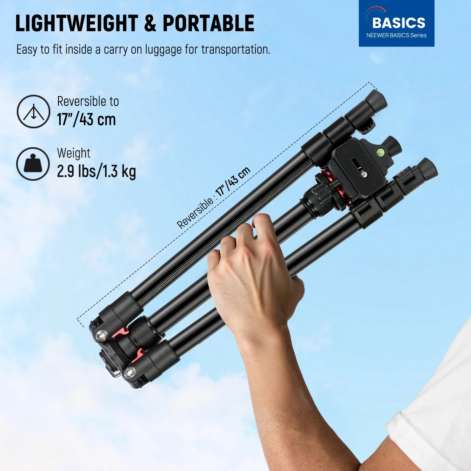 NEEWER BASICS TP14 72" Travel Tripod - Image 2
