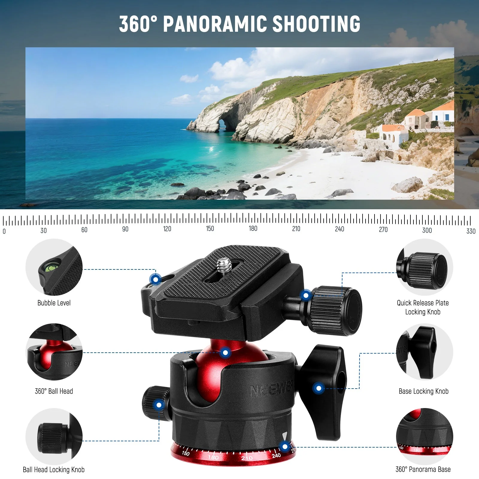 NEEWER BASICS TP14 72" Travel Tripod - Image 5