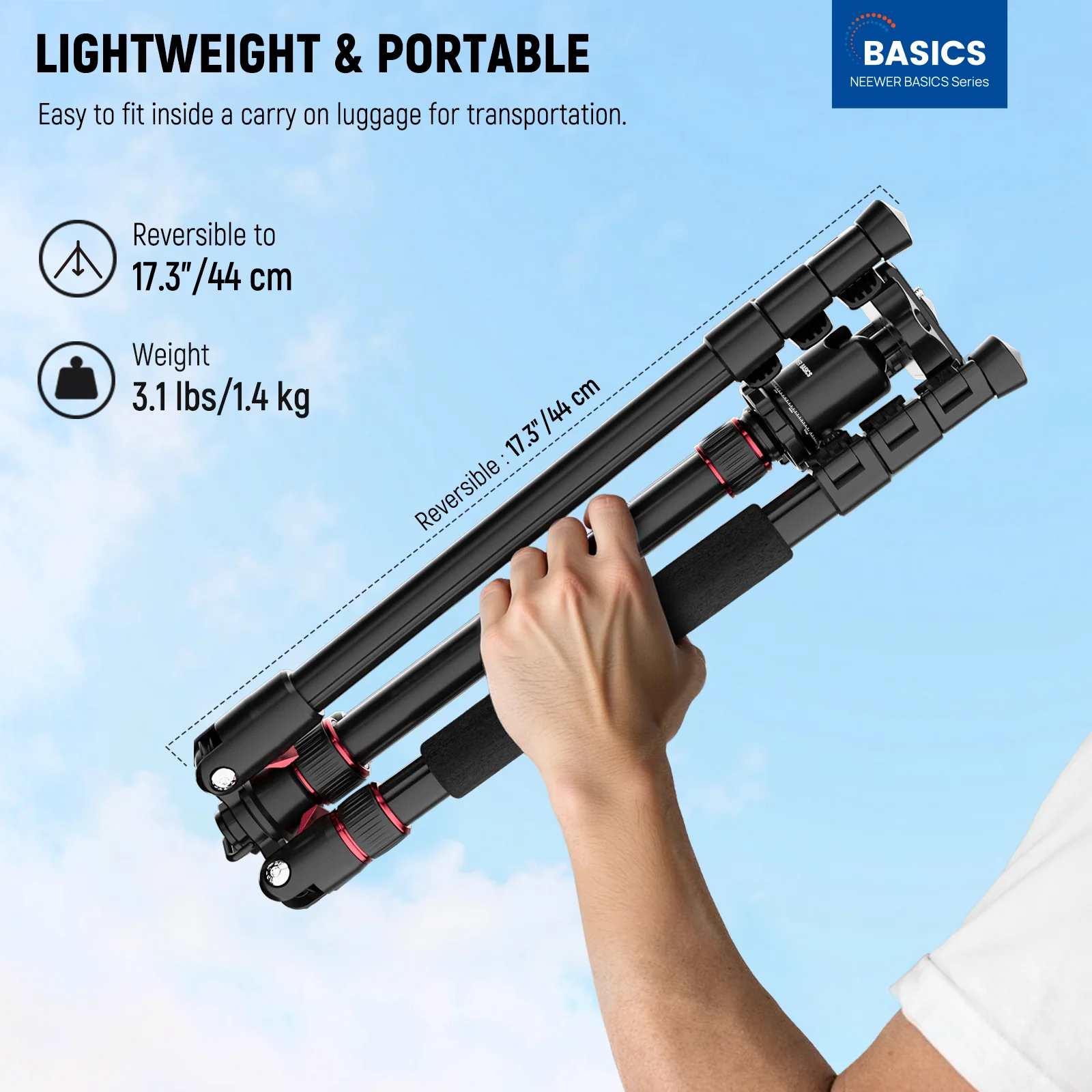 NEEWER BASICS TP15 71" Camera Tripod Monopod - Image 2