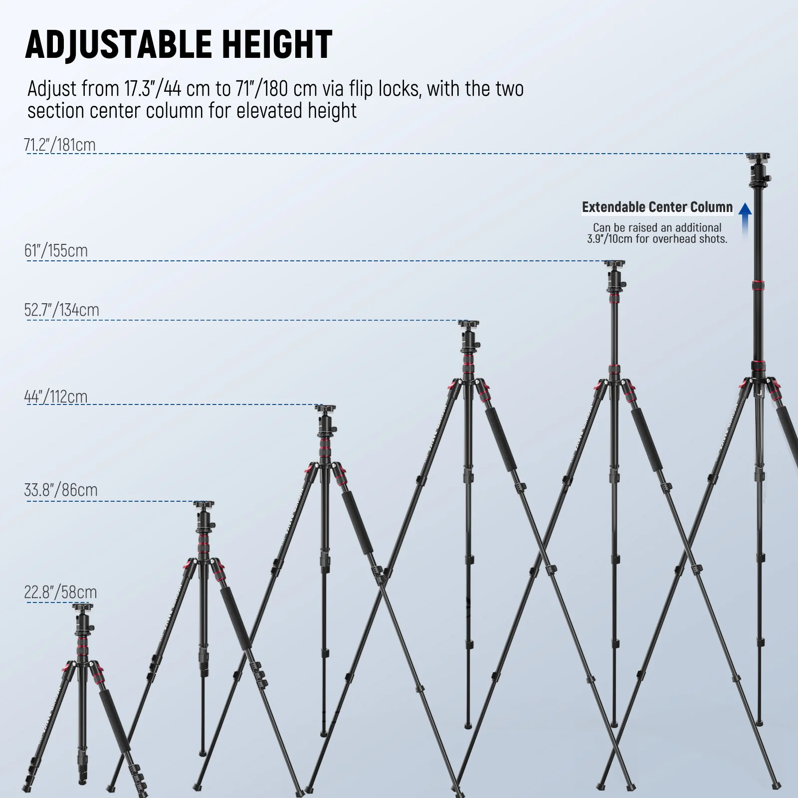 NEEWER BASICS TP15 71" Camera Tripod Monopod - Image 3