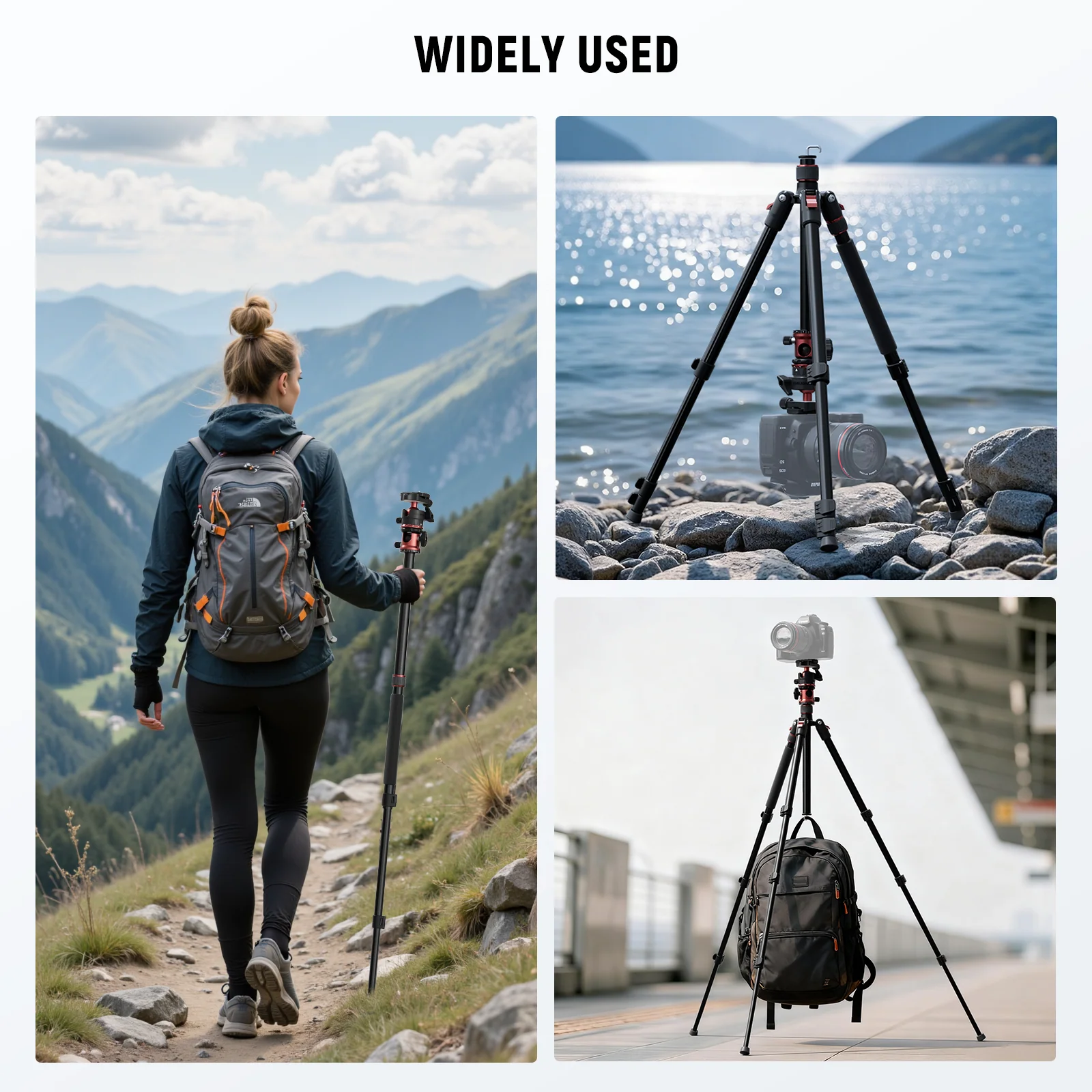 NEEWER BASICS TP16 70.9"/180cm Camera Tripod Monopod - Image 6