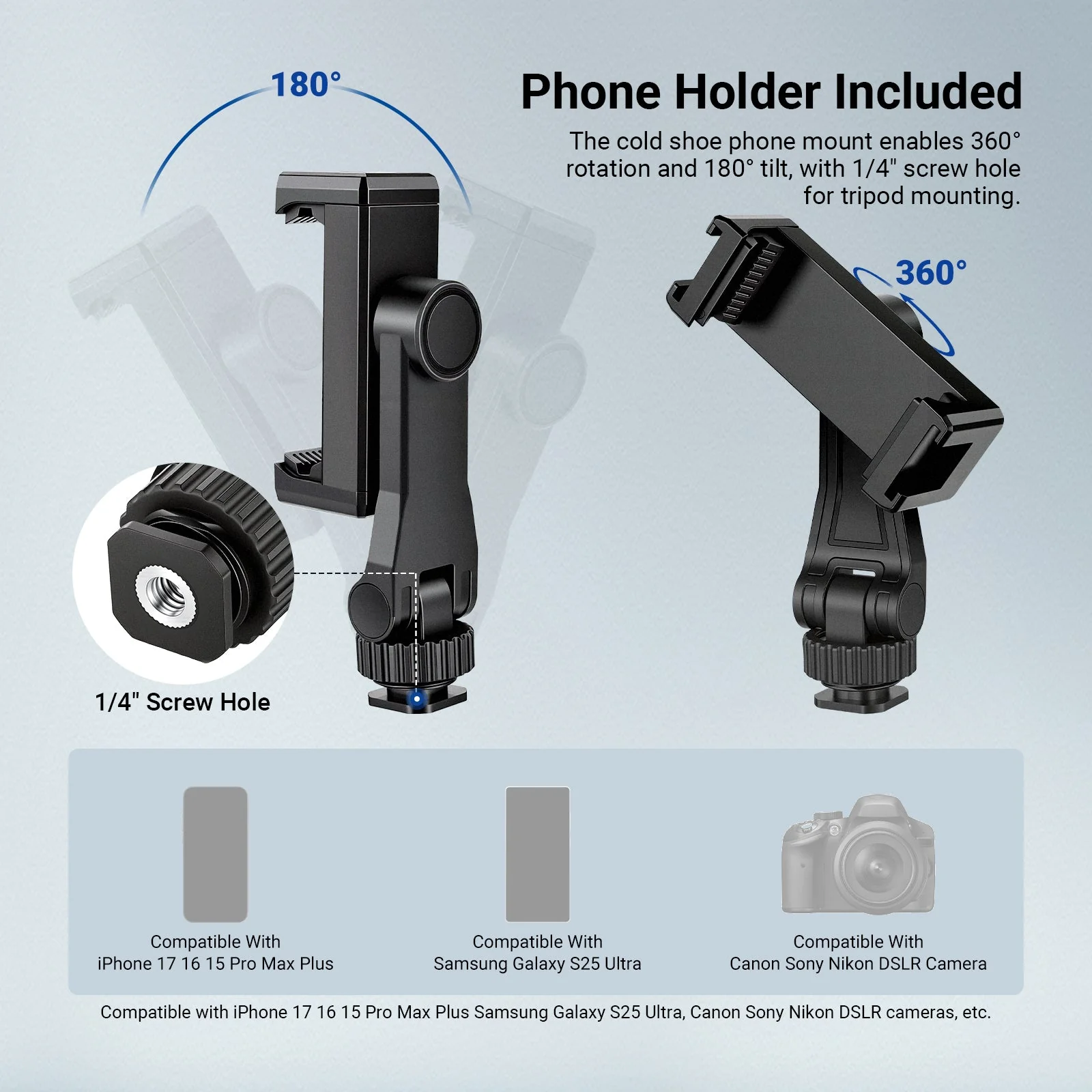 NEEWER BASICS TP56 74" Camera Tripod - Image 5