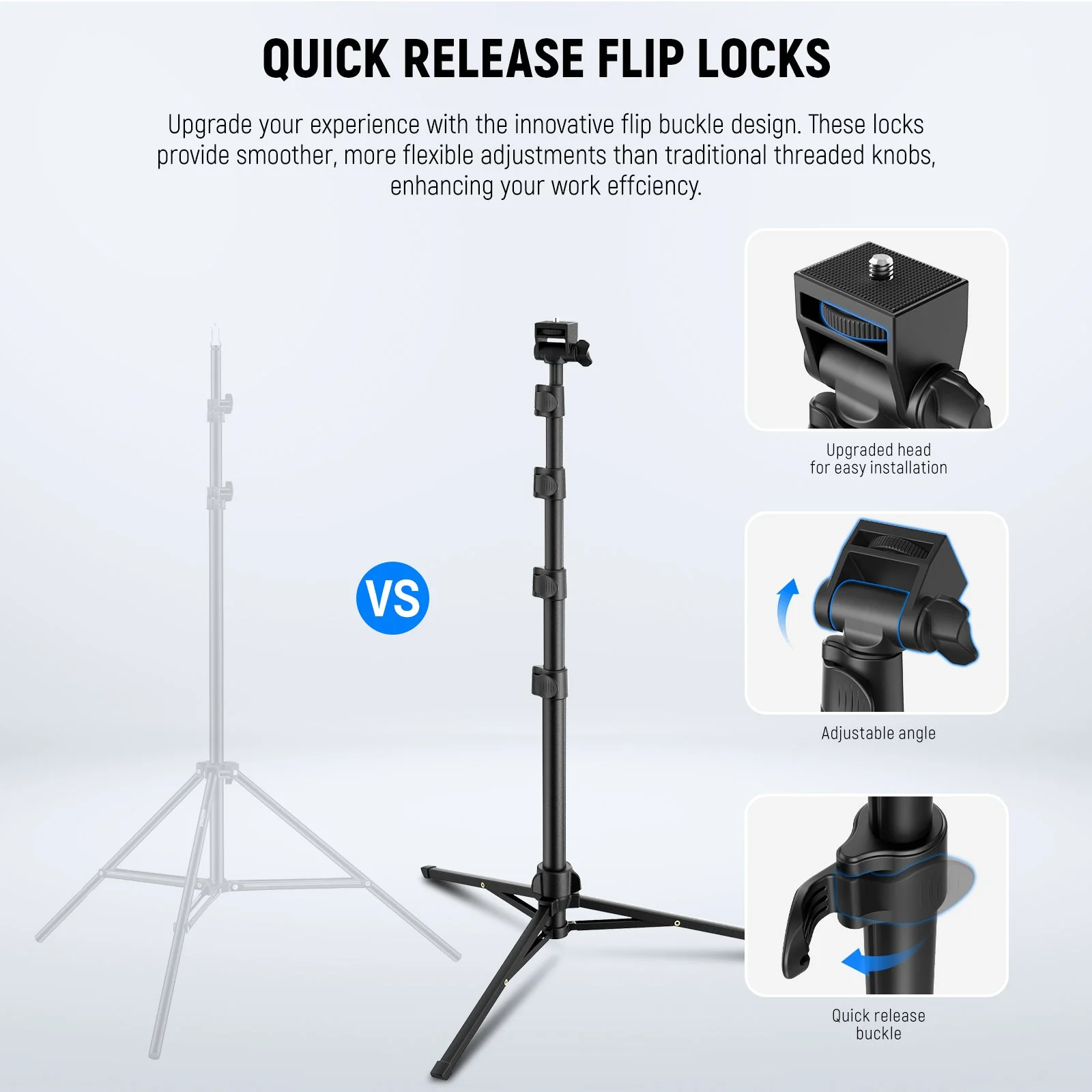 NEEWER BASICS TS03 66" Phone Tripod with Remote & Phone Holder - Image 5