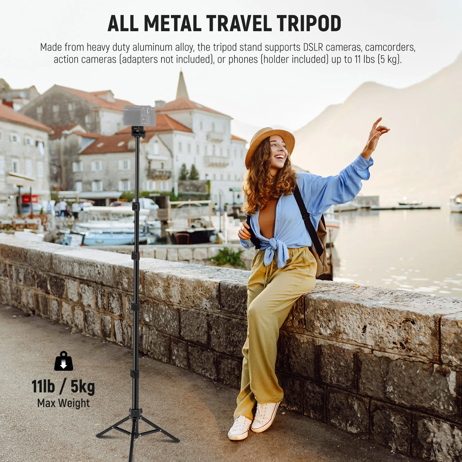NEEWER BASICS TS03 66" Phone Tripod with Remote & Phone Holder - Image 6