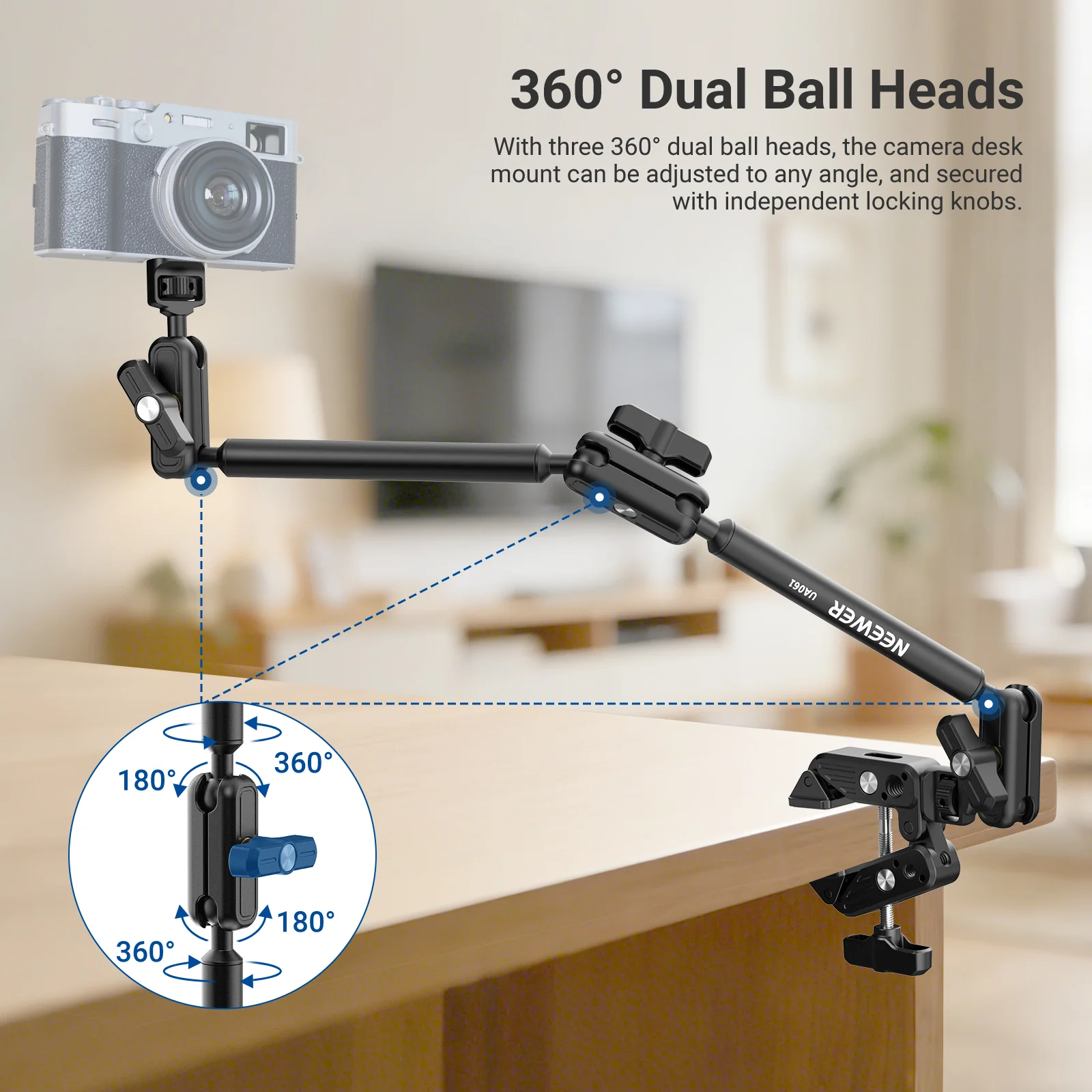 NEEWER BASICS UA061 Magic Arm Desk Mount - Image 3