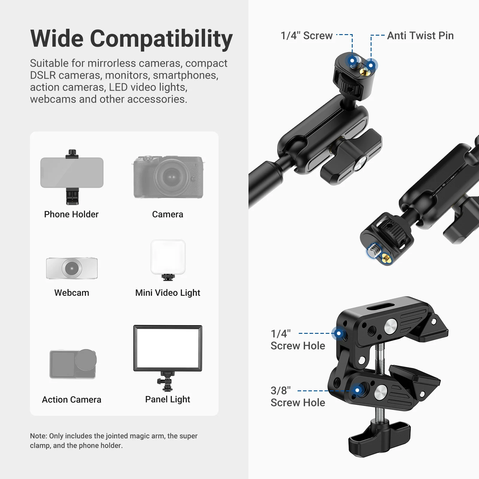 NEEWER BASICS UA061 Magic Arm Desk Mount - Image 5