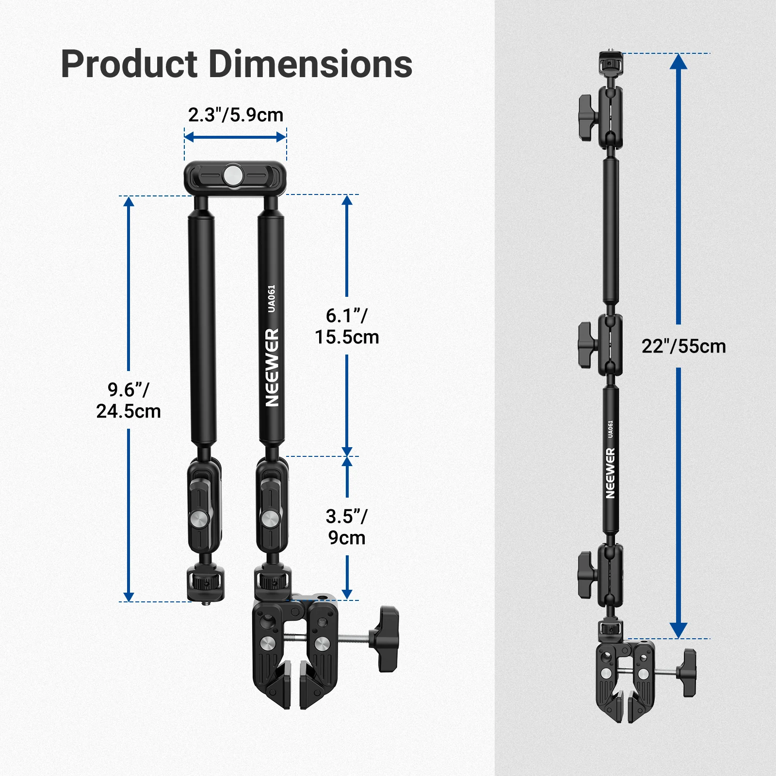 NEEWER BASICS UA061 Magic Arm Desk Mount - Image 8