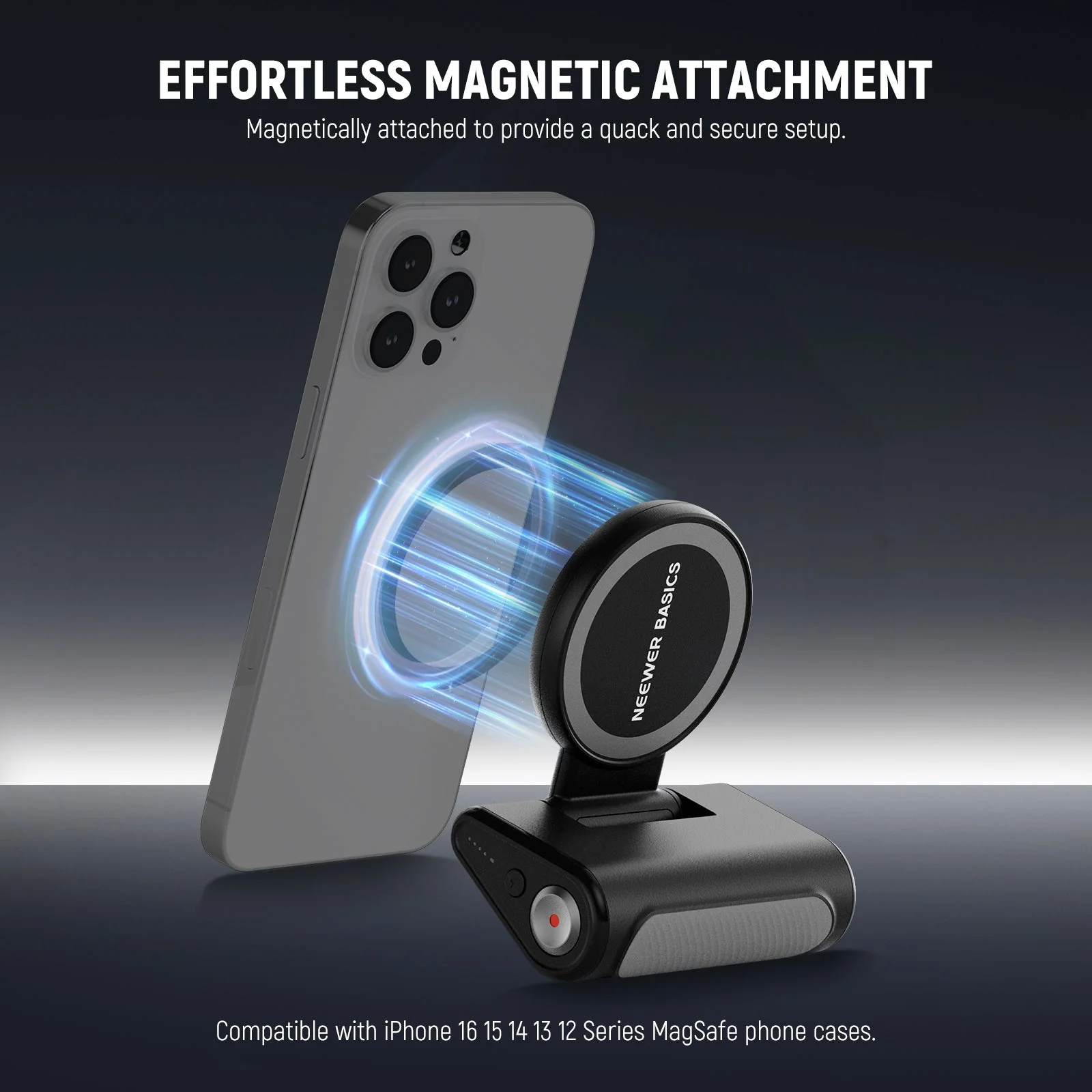 NEEWER BASICS WS-25001 Magnetic Phone Camera Grip with Shutter Remote - Image 3
