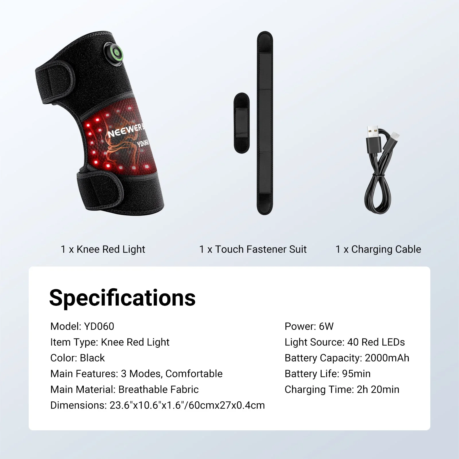 NEEWER BASICS YD060 Red Light for Knee & Elbow Joint - Image 7