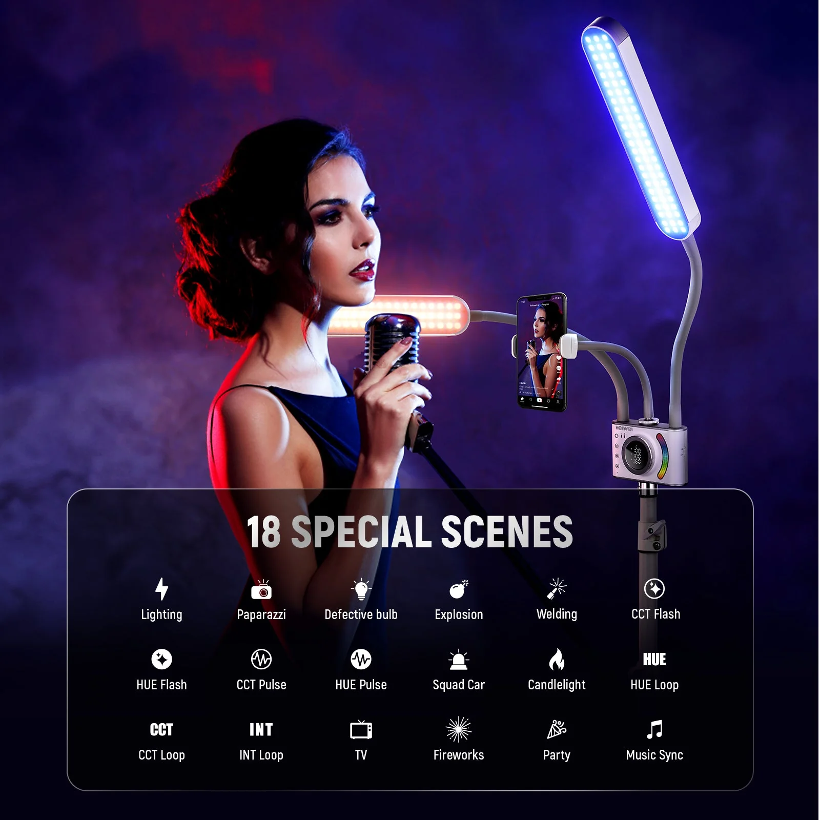 NEEWER BH40C RGB Esthetician Light Kit - Image 4
