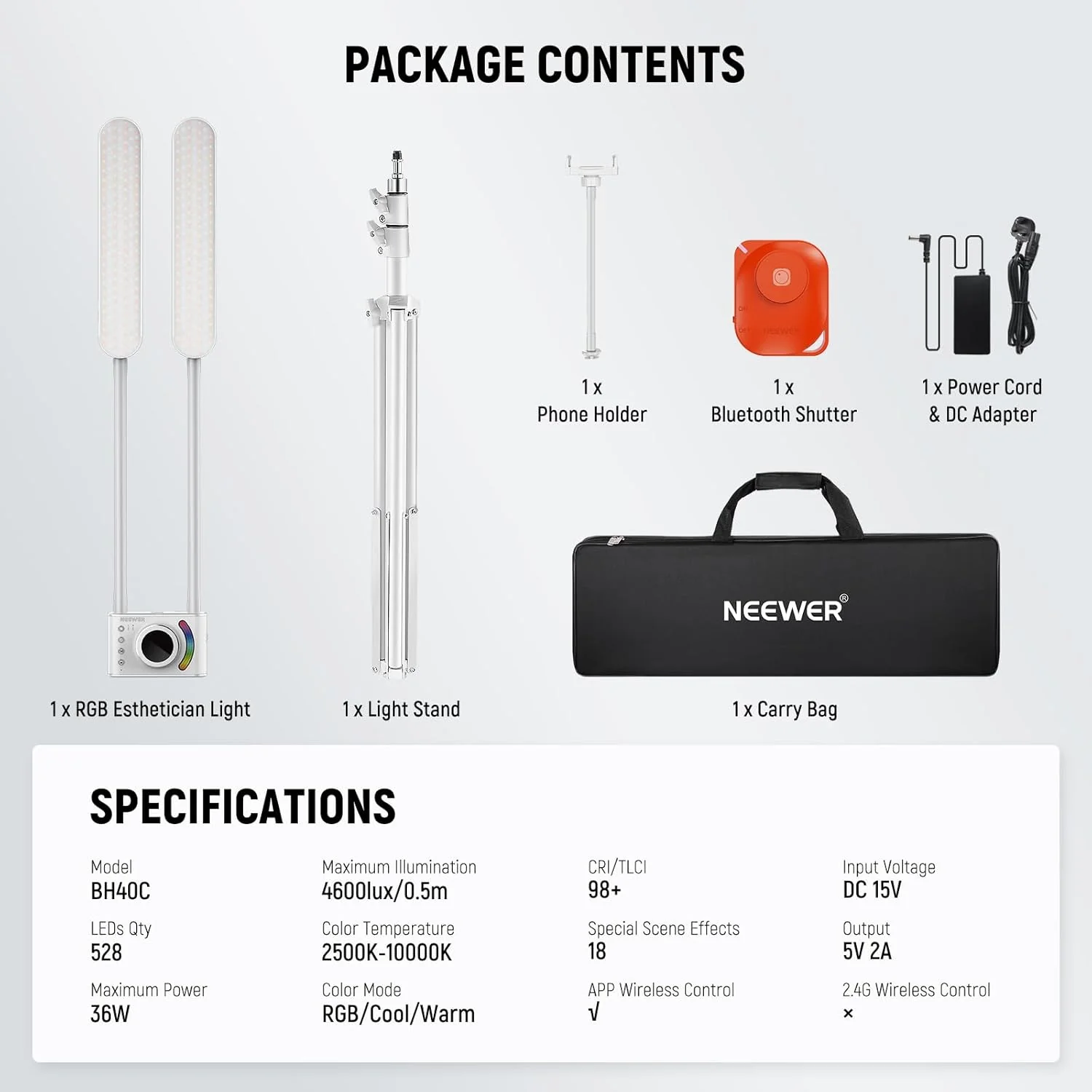 NEEWER BH40C RGB Esthetician Light Kit - Image 9