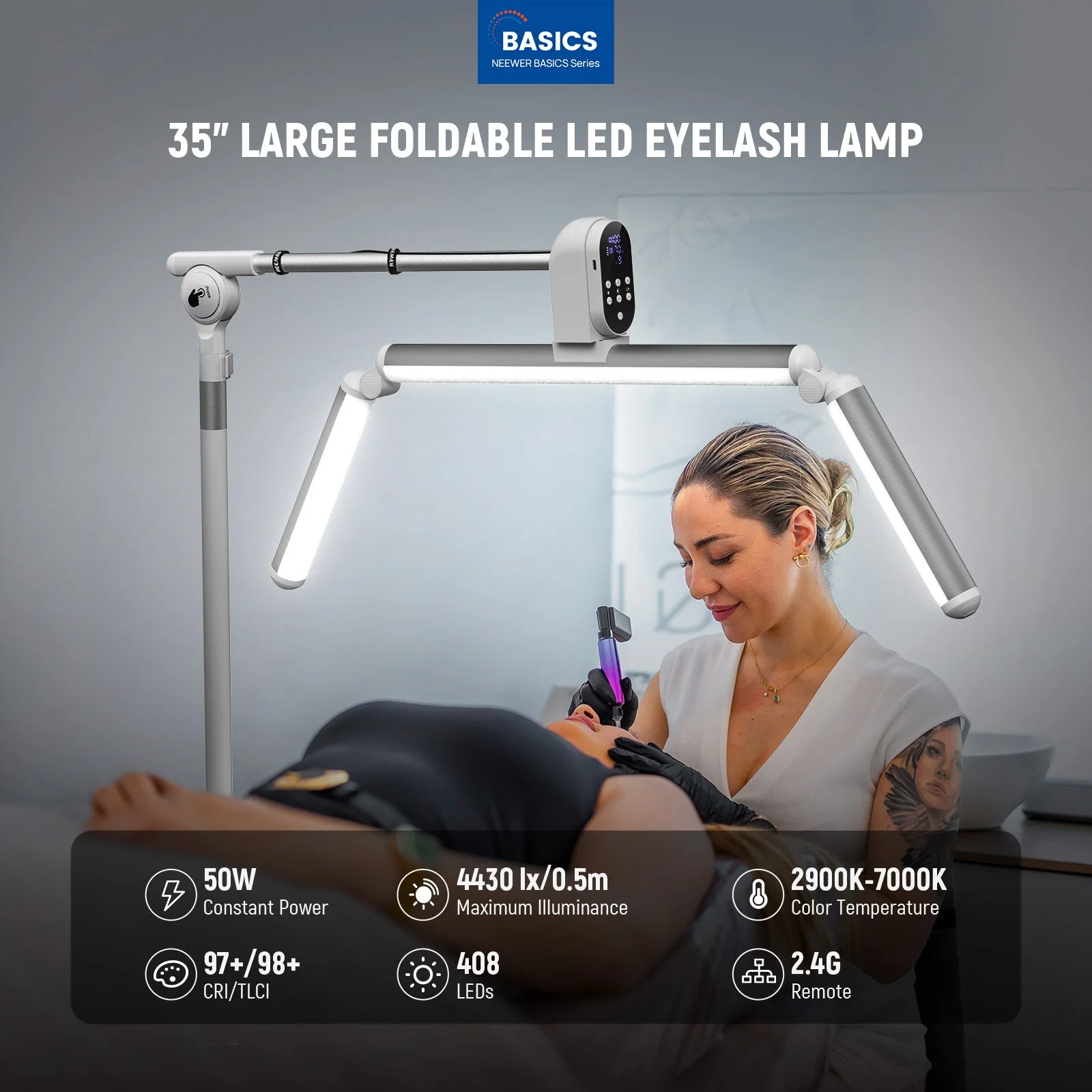 NEEWER BH50B 50W 90cm Foldable Bi-Color Esthetician Light - Image 2