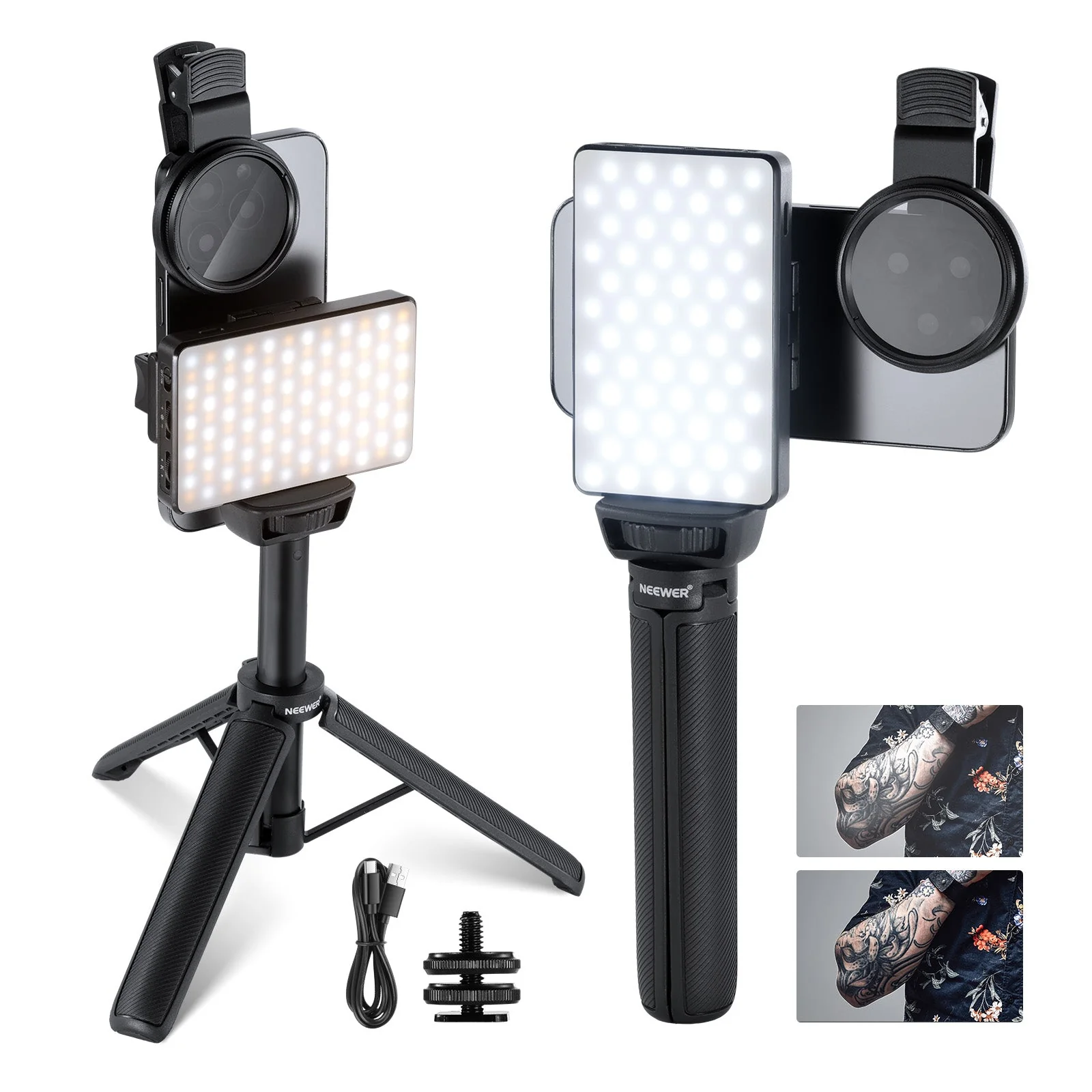NEEWER BASICS BL120B Clip On LED Selfie Phone Light Kit - Image 10