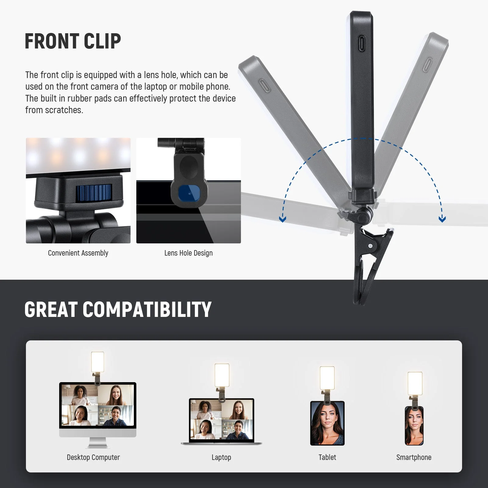 NEEWER BASICS BL120B Clip On LED Selfie Phone Light Kit - Image 8