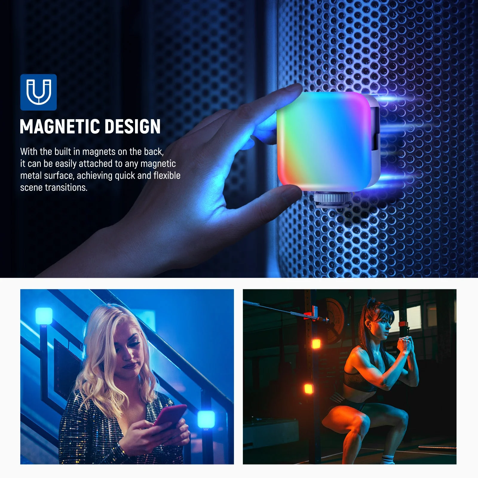 NEEWER BASICS BL60C 360° Full Color Magnetic RGB Video Light - Image 6