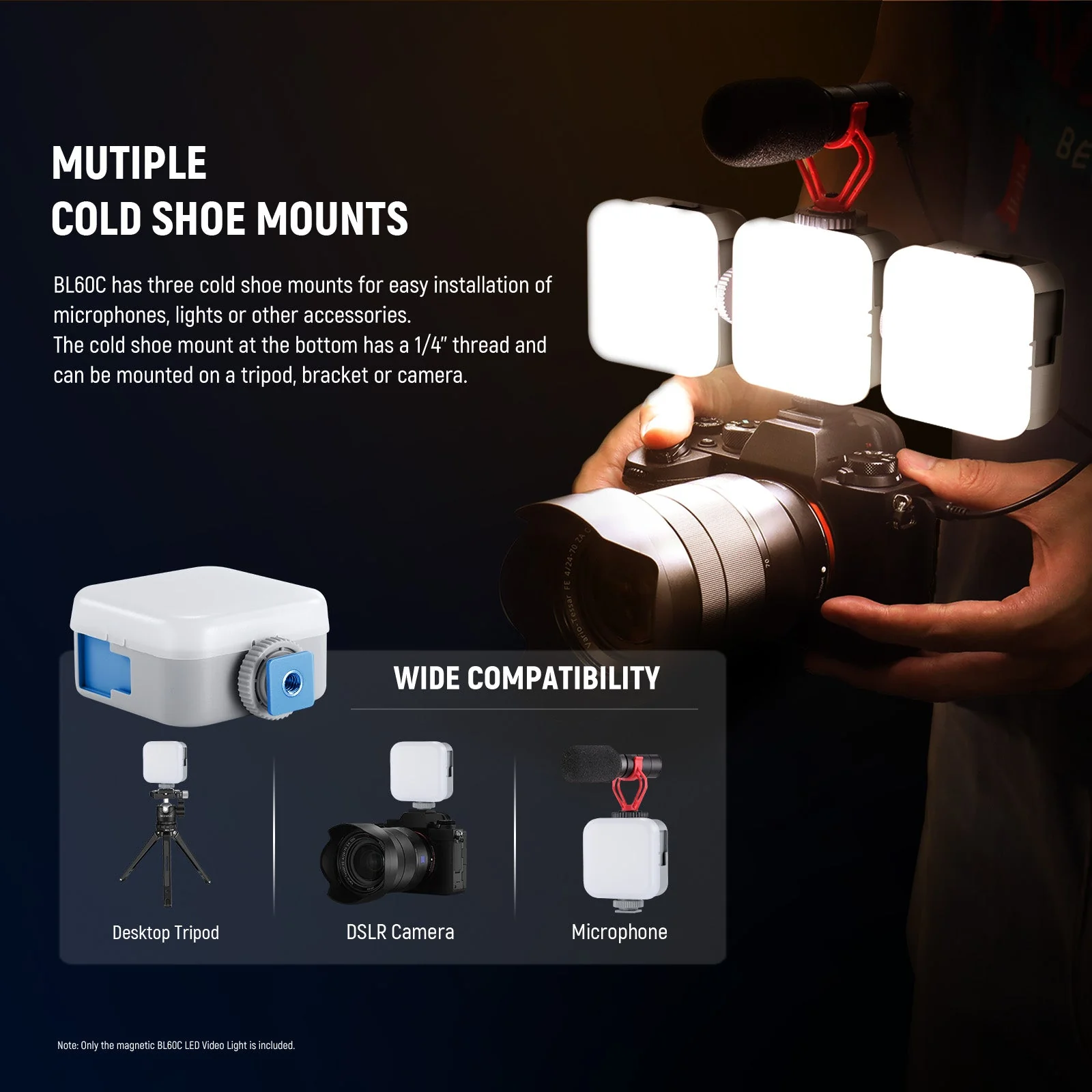 NEEWER BASICS BL60C 360° Full Color Magnetic RGB Video Light - Image 7
