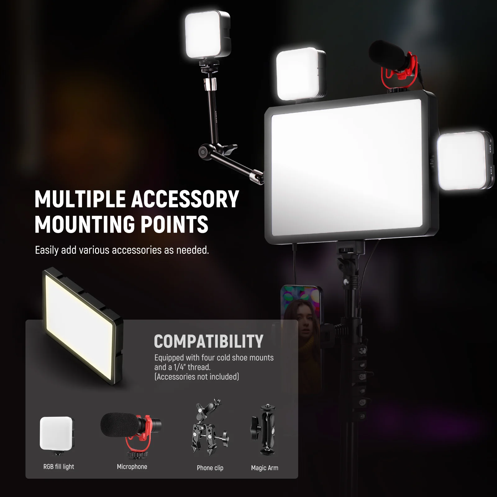 NEEWER BASICS BP300 Bi-Color LED Video Light - Image 14
