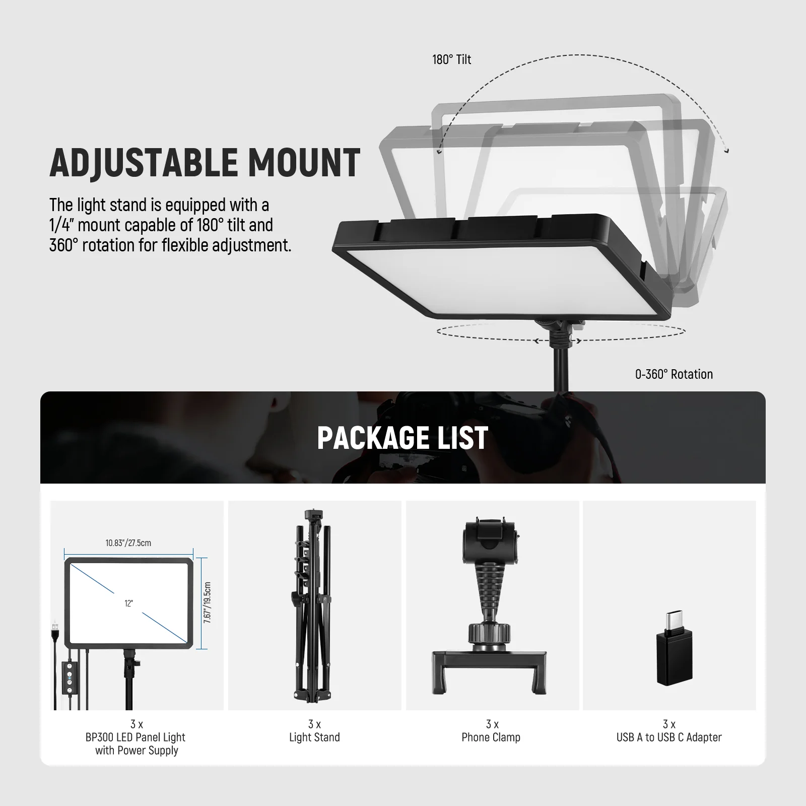 NEEWER BASICS BP300 Bi-Color LED Video Light - Image 27