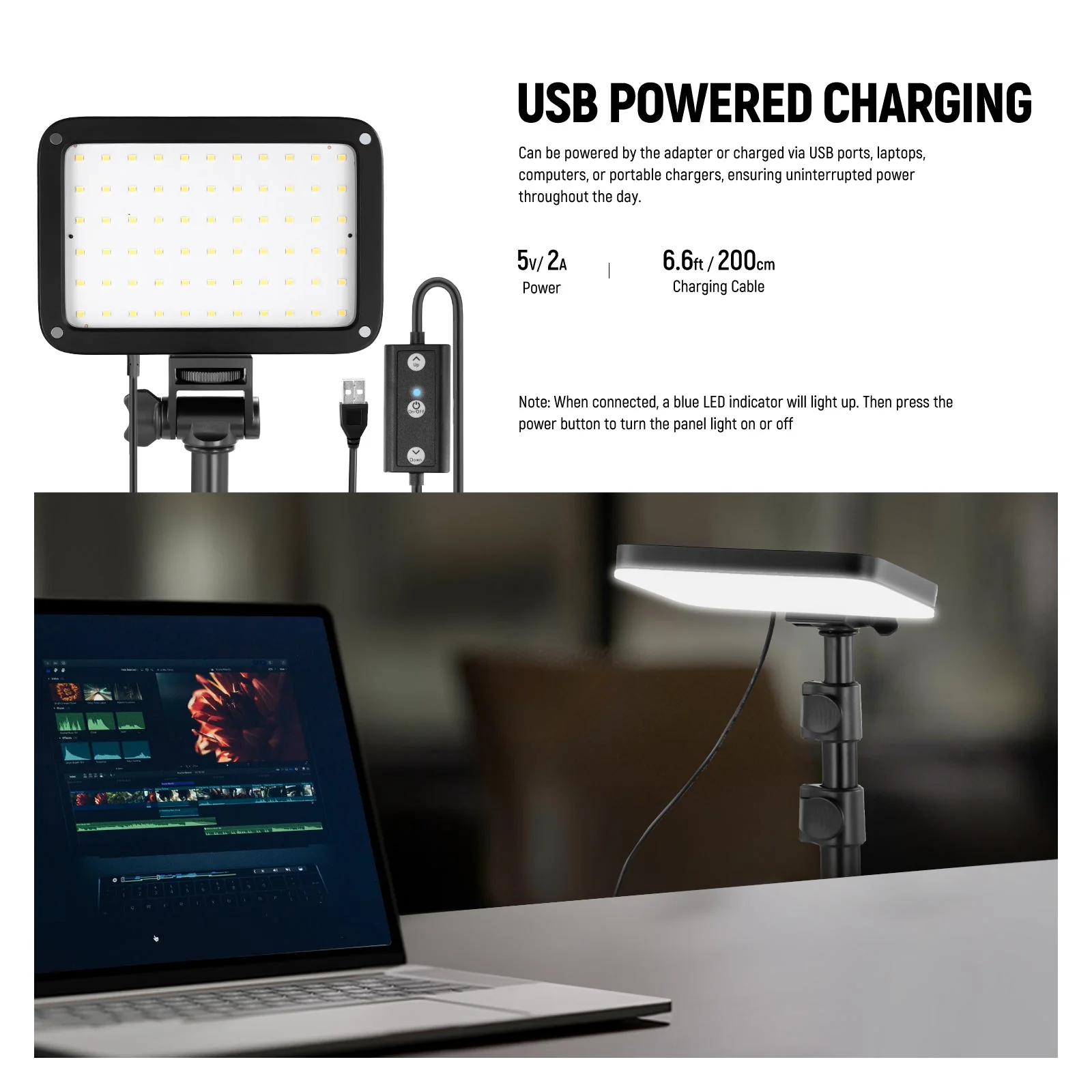 NEEWER BASICS BP66 2 Pack Bi-Color Video Light Panel Lighting Kit - Image 4