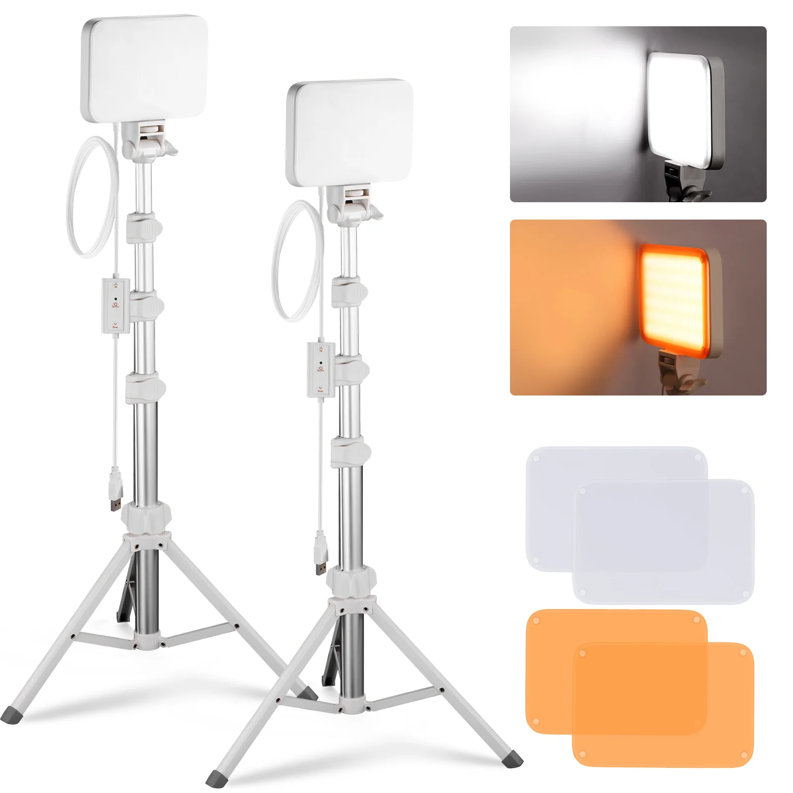 NEEWER BASICS BP66 2 Pack Bi-Color Video Light Panel Lighting Kit - Image 9