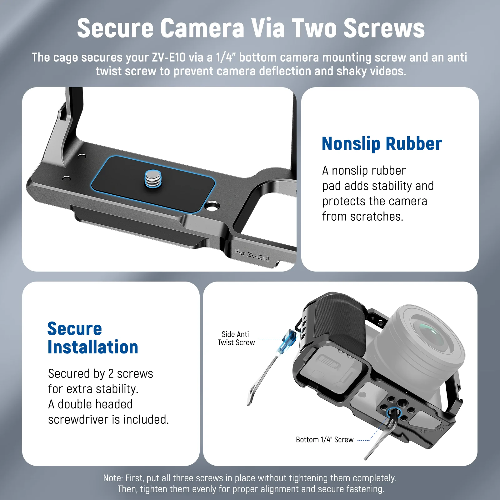 NEEWER CA003S Camera Cage for Sony ZV-E10 - Image 6