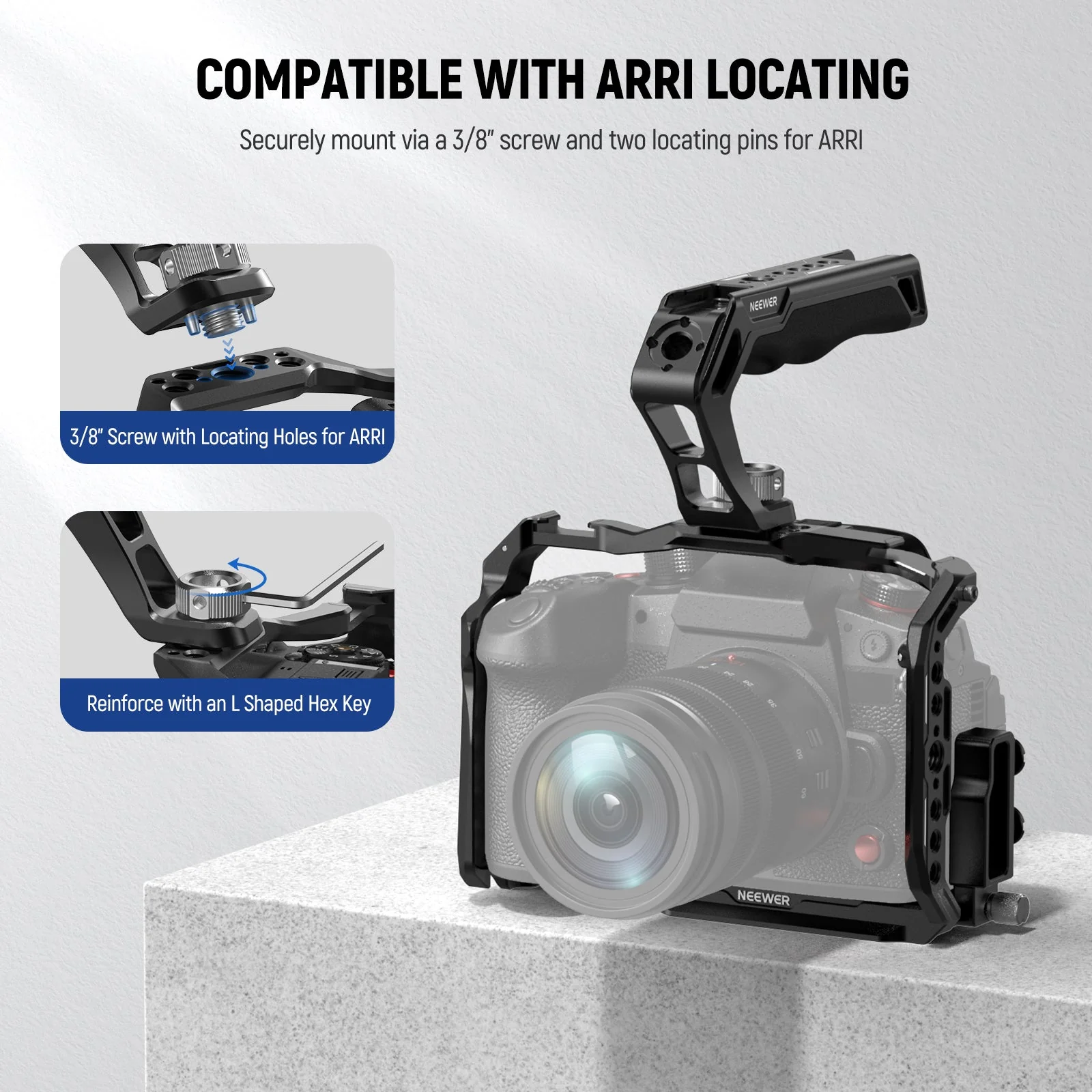 NEEWER CA007 Top Handle + MA006 Monitor Mount Set - Image 3
