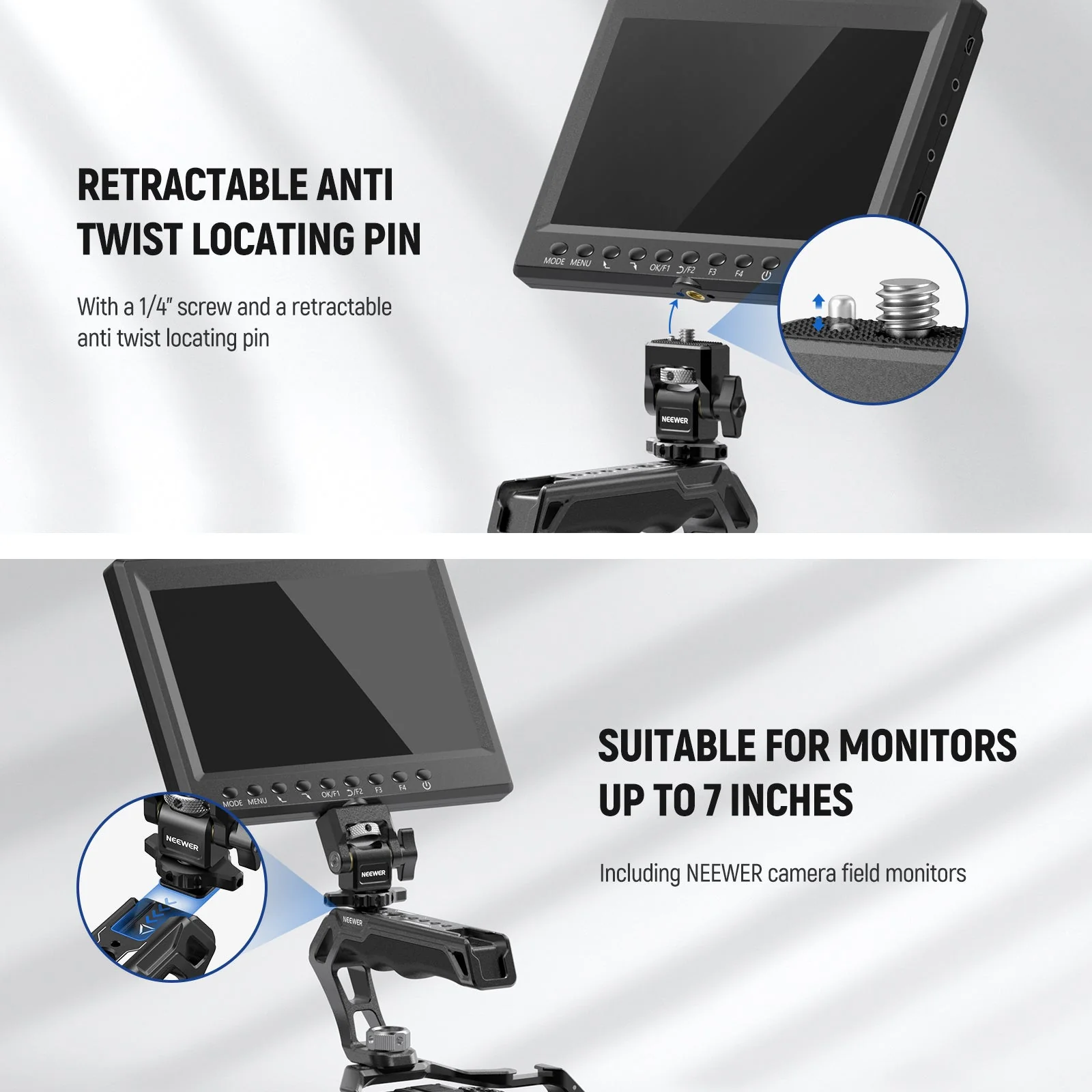 NEEWER CA007 Top Handle + MA006 Monitor Mount Set - Image 5