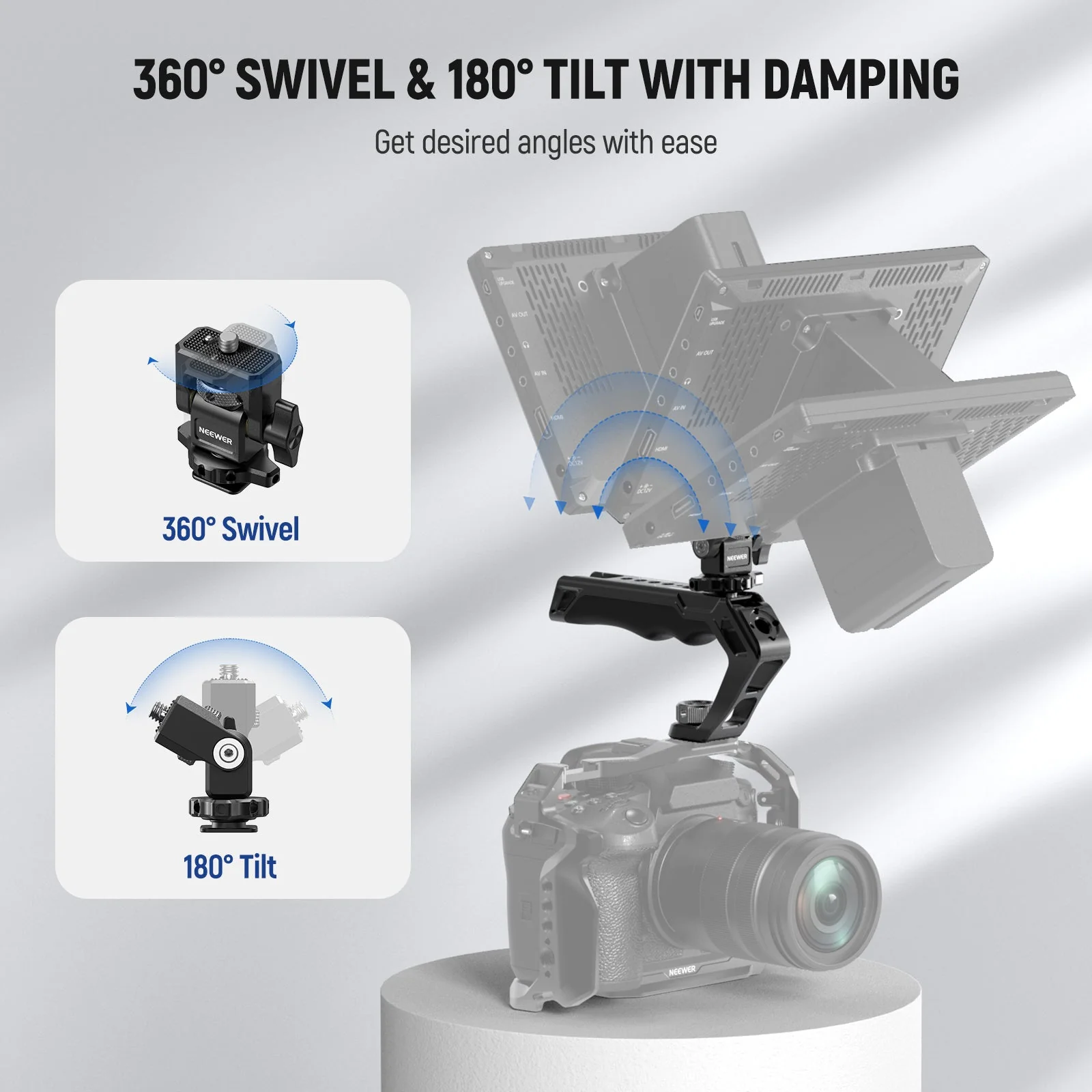 NEEWER CA007 Top Handle + MA006 Monitor Mount Set - Image 6