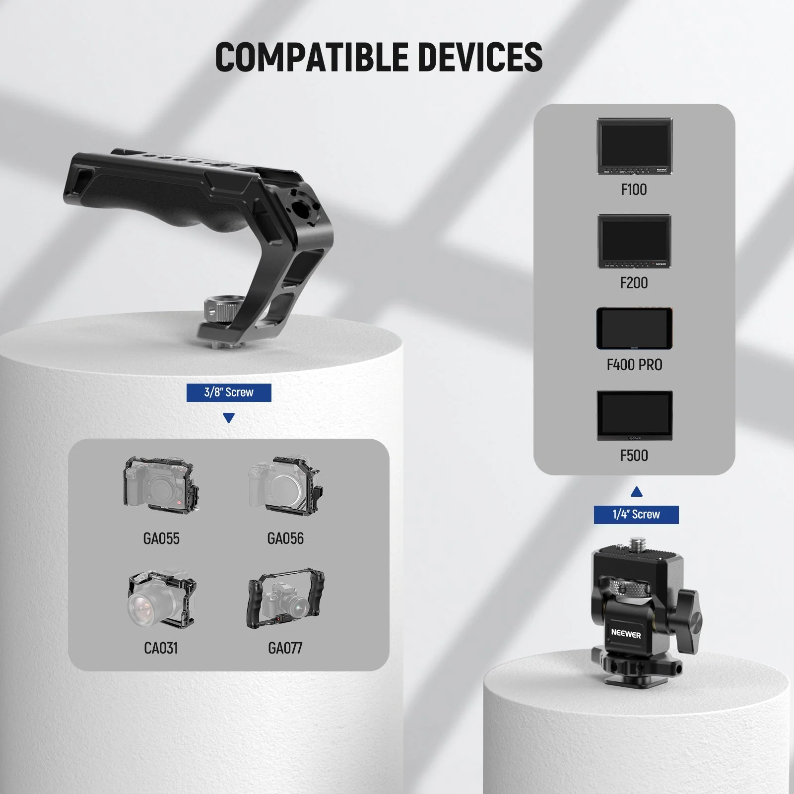 NEEWER CA007 Top Handle + MA006 Monitor Mount Set - Image 8
