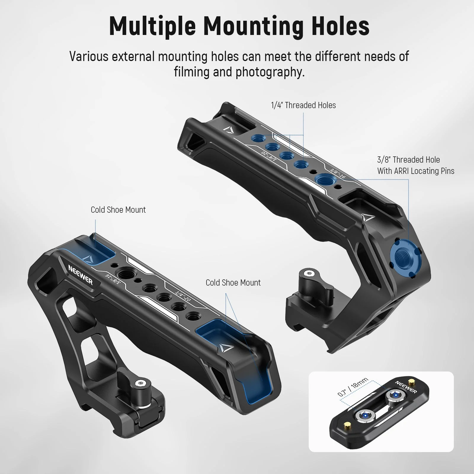 NEEWER CA008 Top Handle and NATO Rail Kit - Image 3