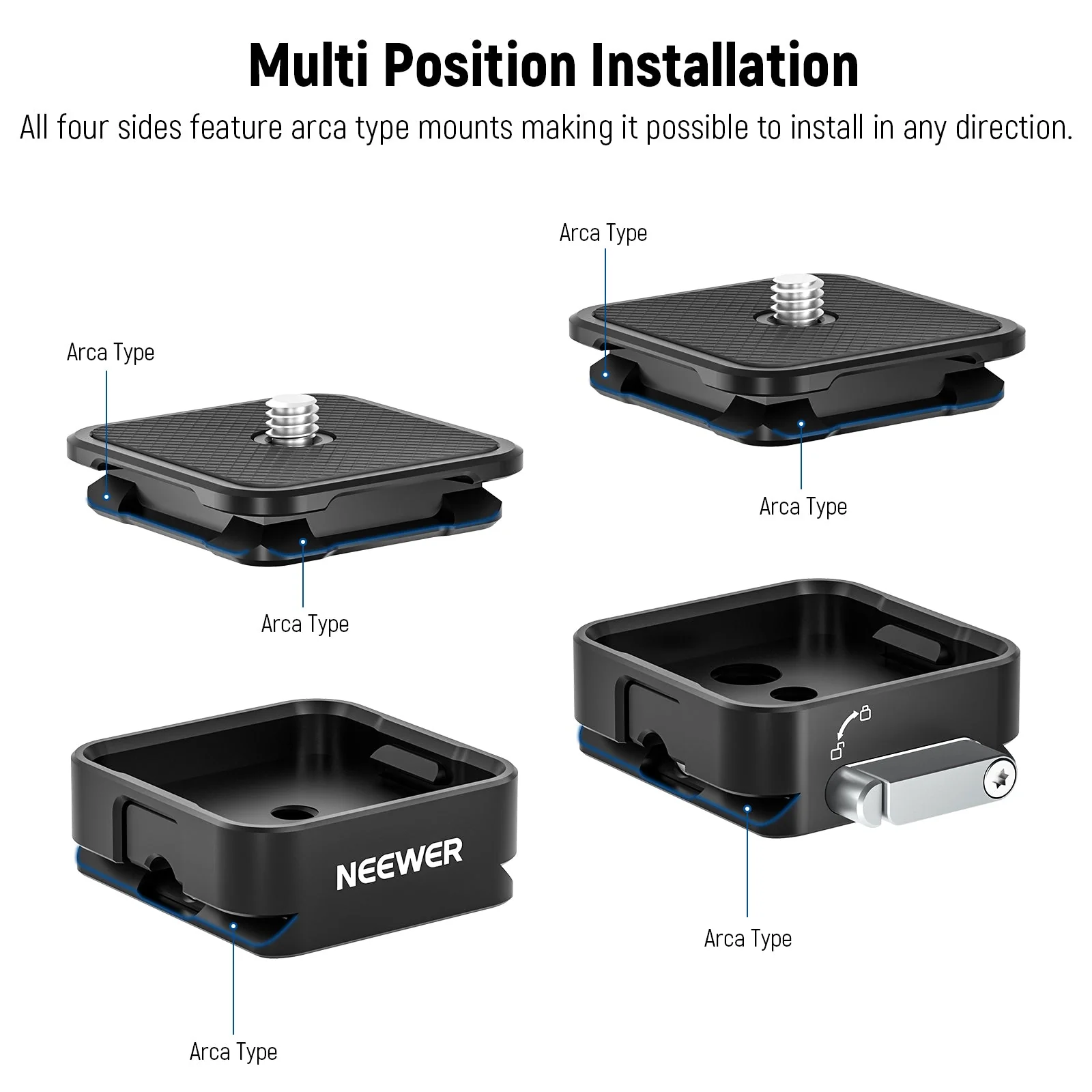 NEEWER CA009 Arca Type Quick Release Plate Kit - Image 2