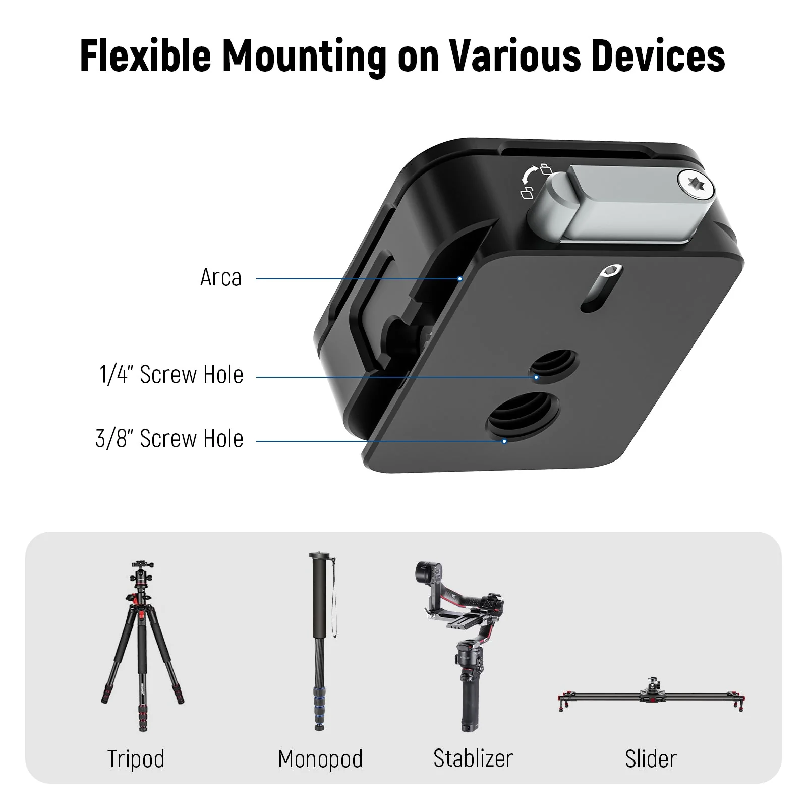 NEEWER CA009 Arca Type Quick Release Plate Kit - Image 7