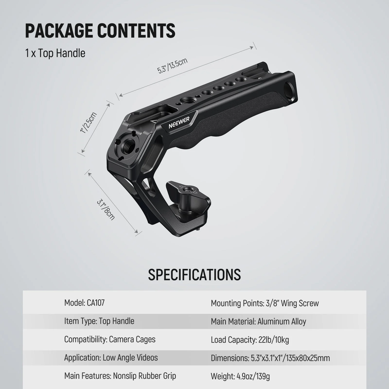 NEEWER CA107 Camera Top Handle - Image 9
