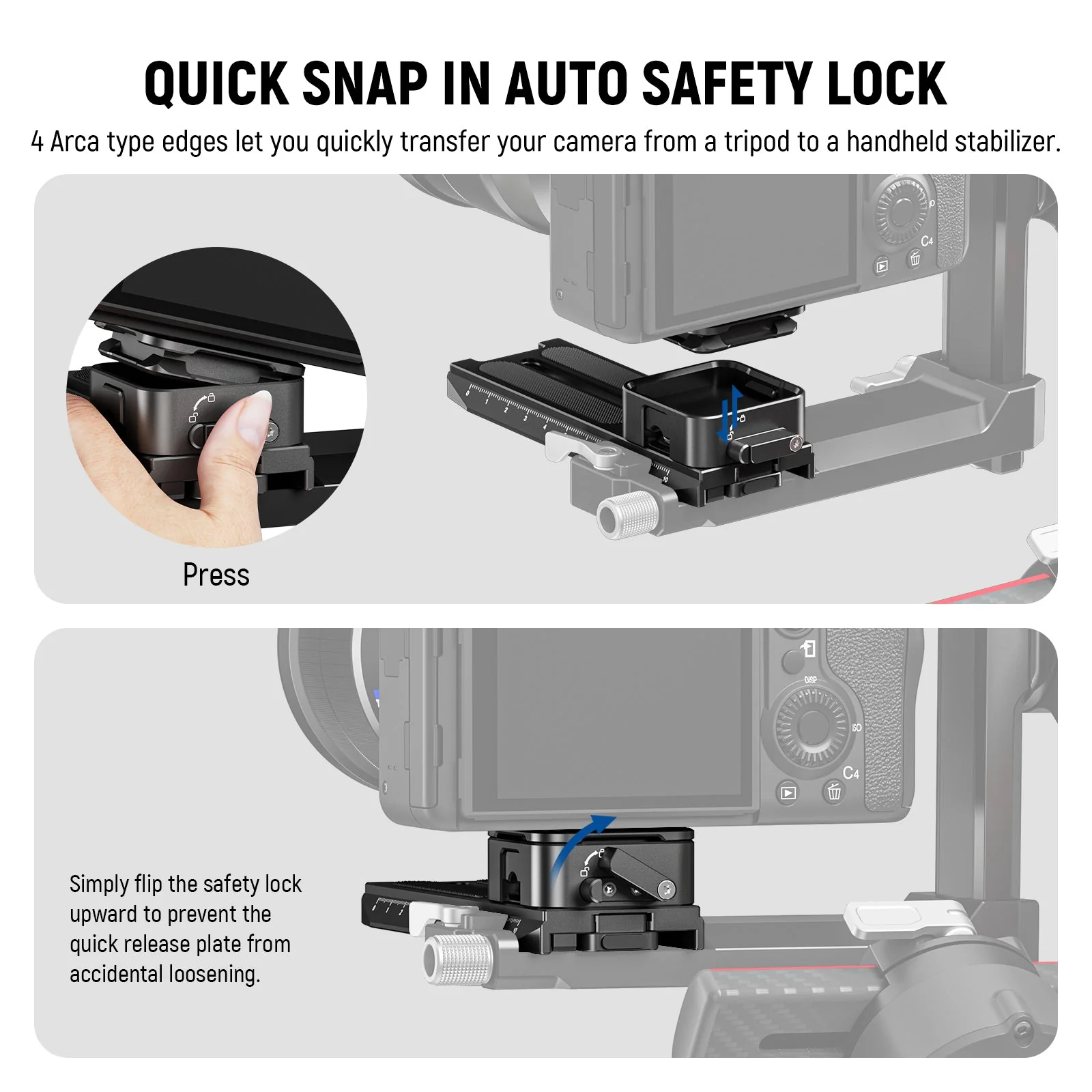 NEEWER CA026 Quick Release System For DJI RS 2 RSC 2 RS 3 RS 3 PRO - Image 4