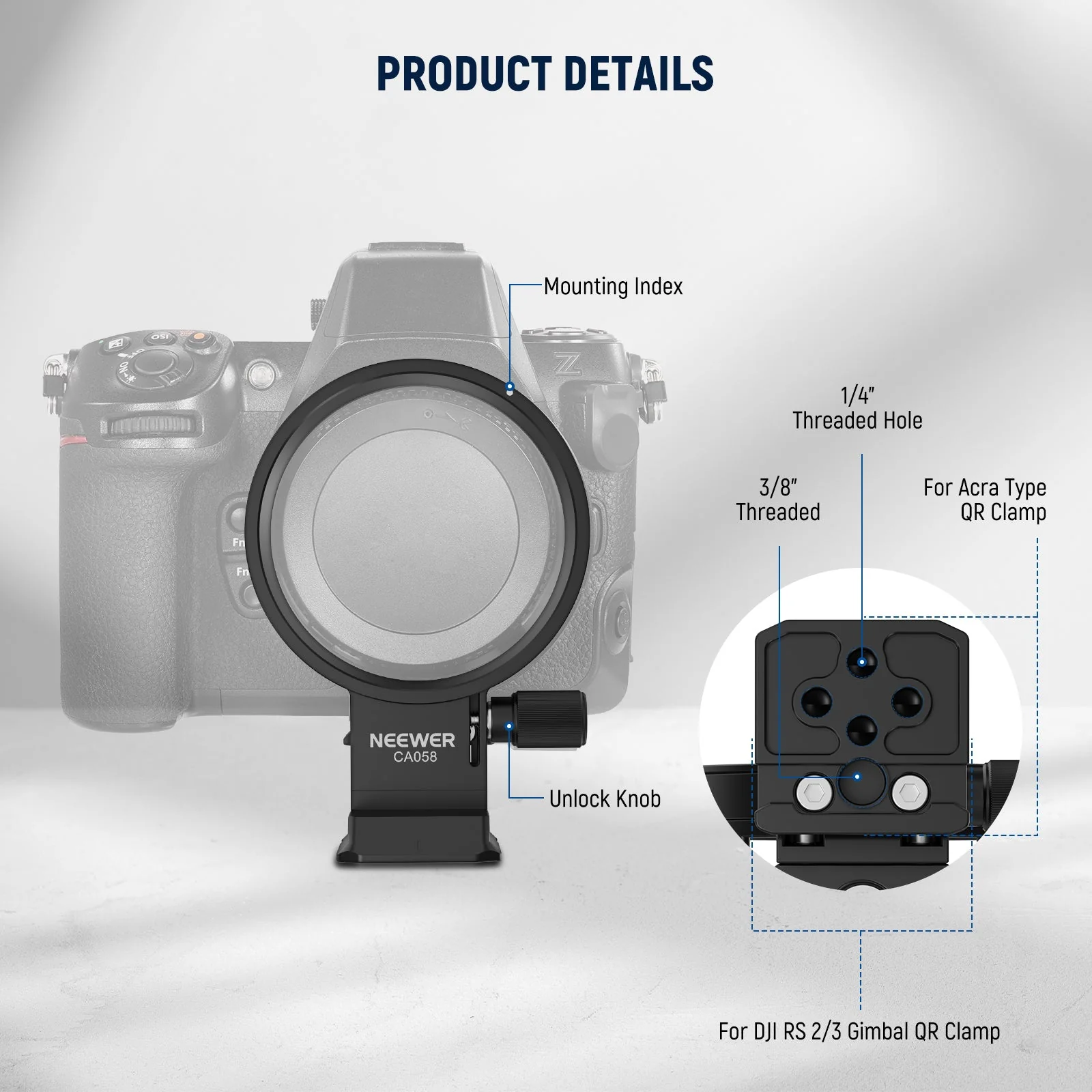 NEEWER Rotatable Camera Lens Collar for Camera - Image 17