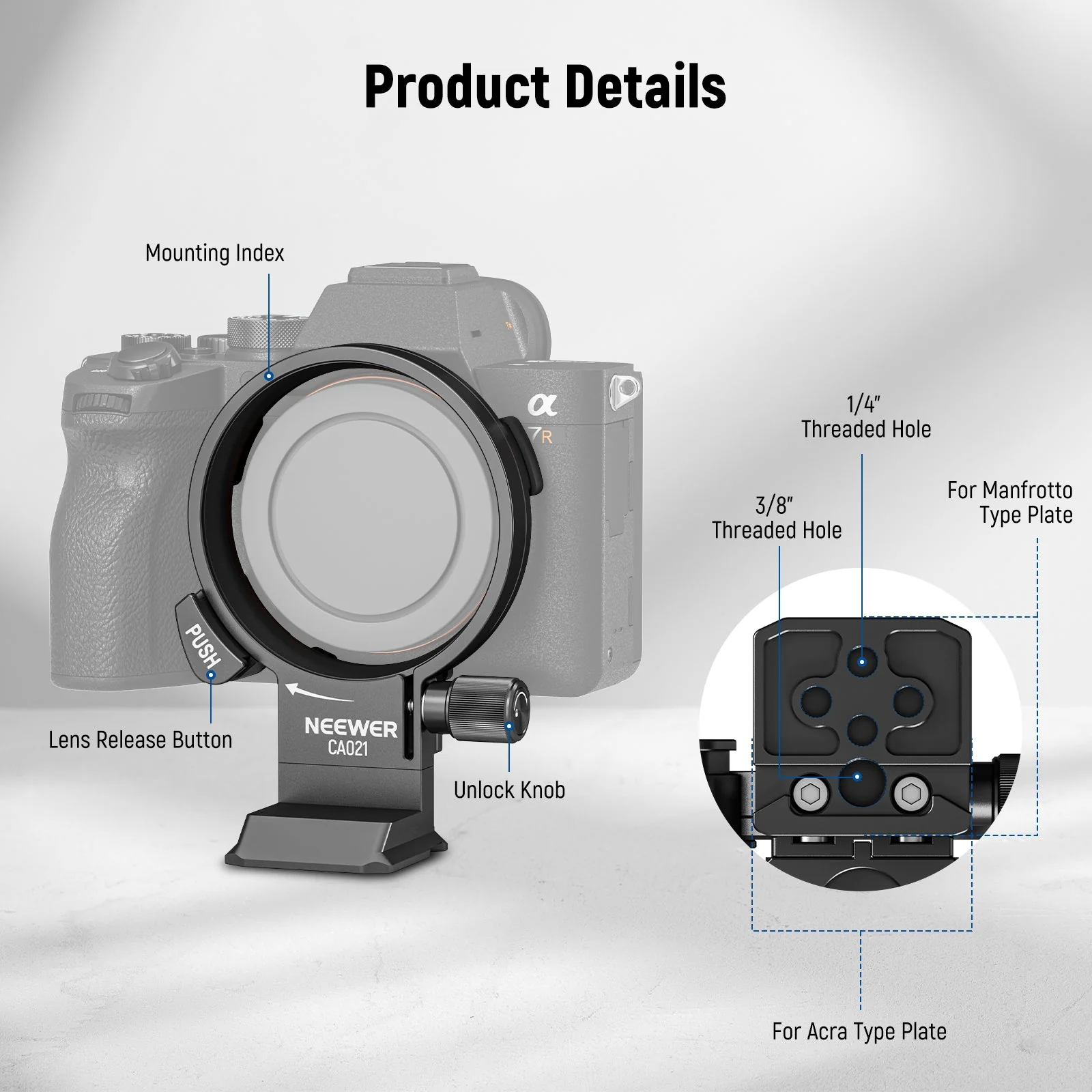 NEEWER Rotatable Camera Lens Collar for Camera - Image 30