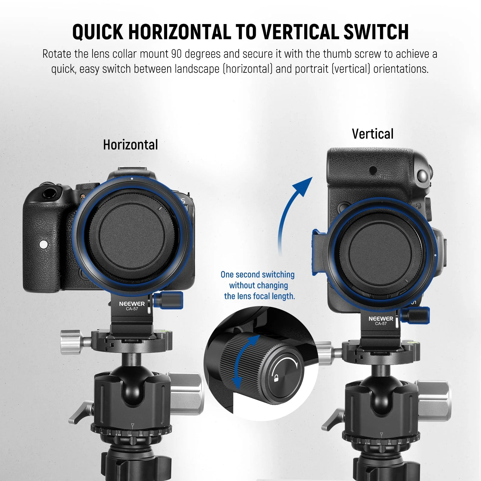 NEEWER Rotatable Camera Lens Collar for Camera - Image 5