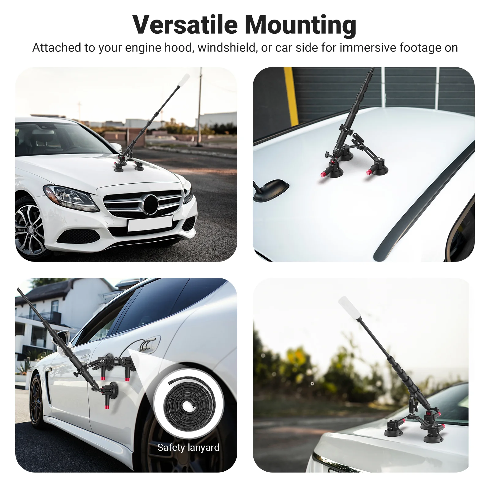 NEEWER CA065 Triple Suction Cup Car Mount - Image 7